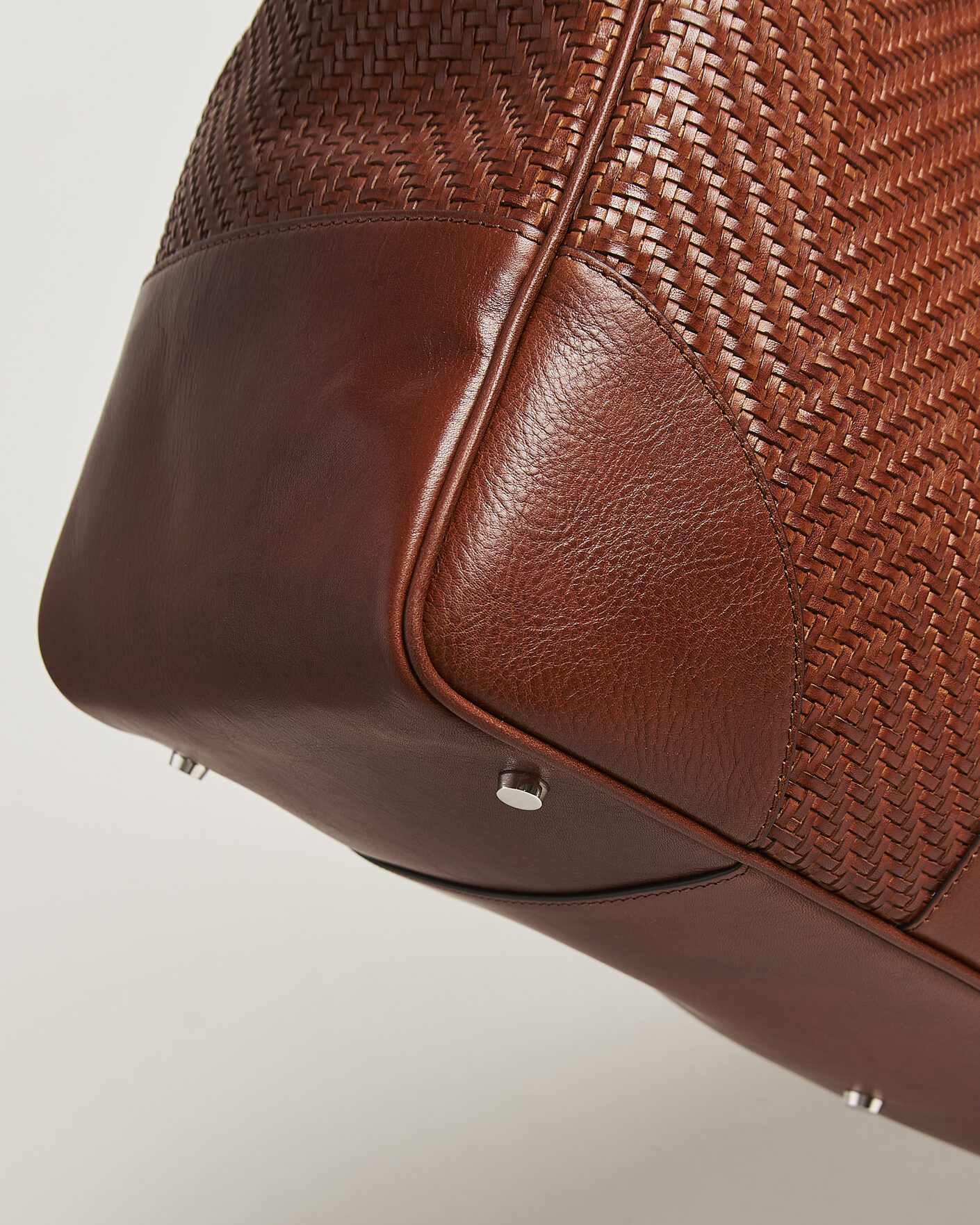 Herr | Väskor | Brunello Cucinelli | Woven Leather Duffle Bag Burnished Calf