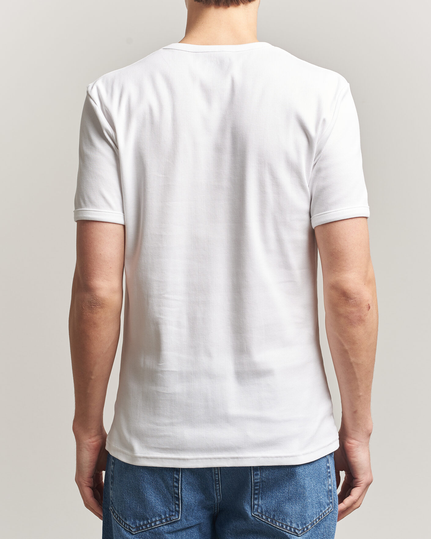 Herr | T-Shirts | Bread & Boxers | Ribbed Crew Neck T-Shirt White