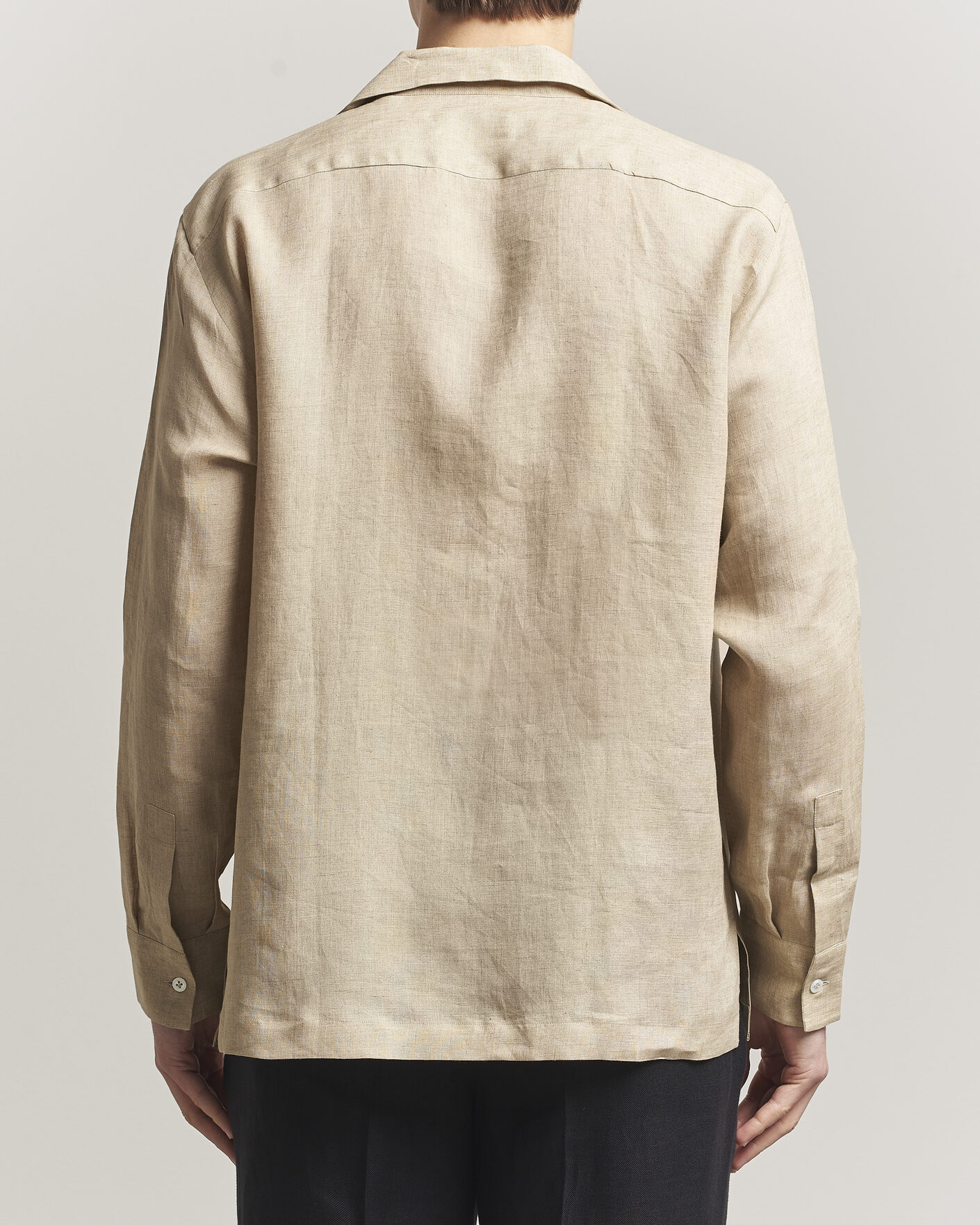 Herr | Skjortor | Lardini | Paul Linen Resort Shirt Beige
