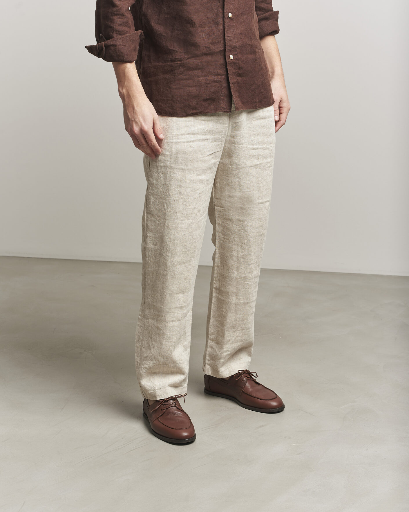 Herr | Seglarskor | Lardini | Orfeo Leather Boat Shoe Brown