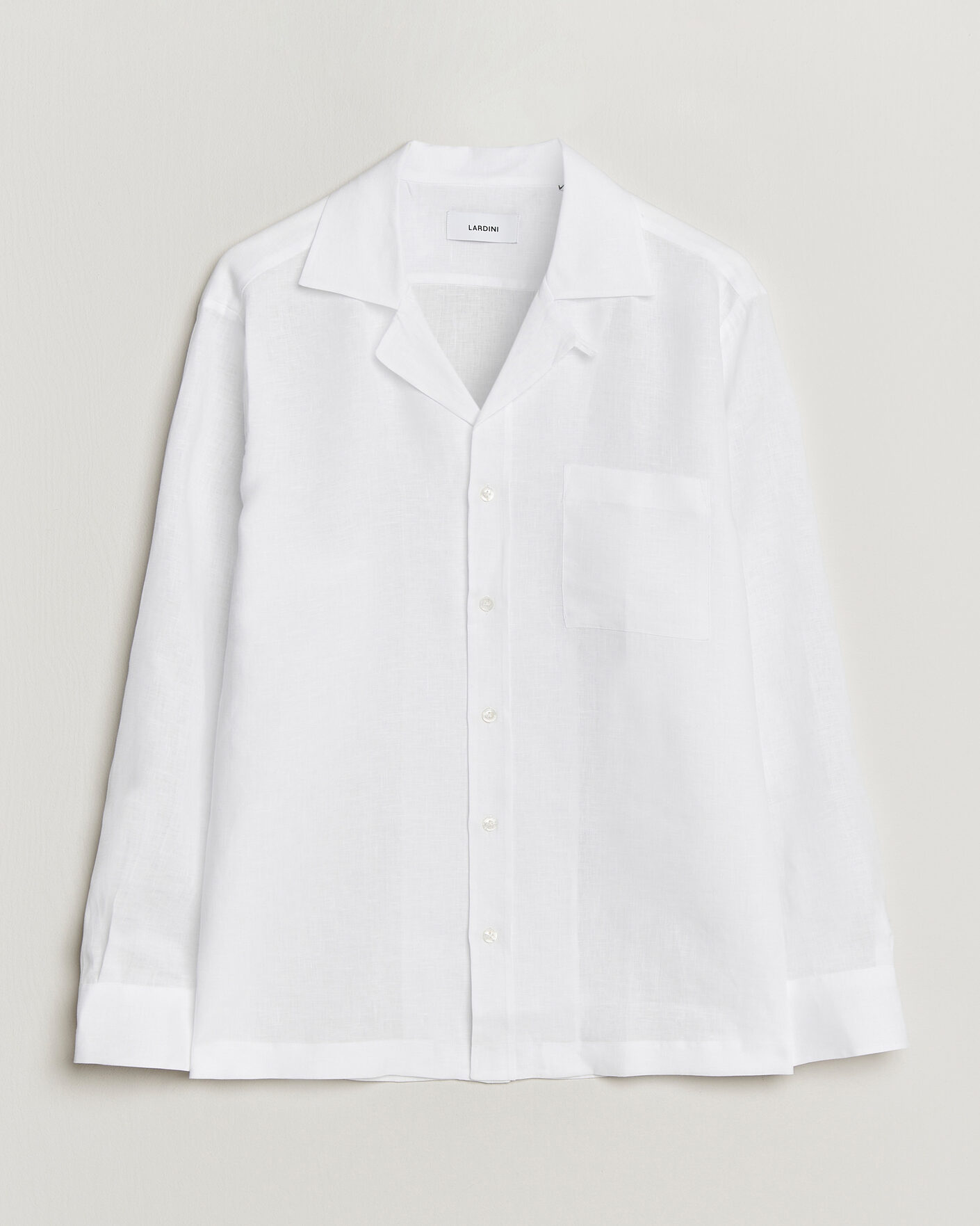 Herr | Skjortor | Lardini | Paul Linen Resort Shirt White