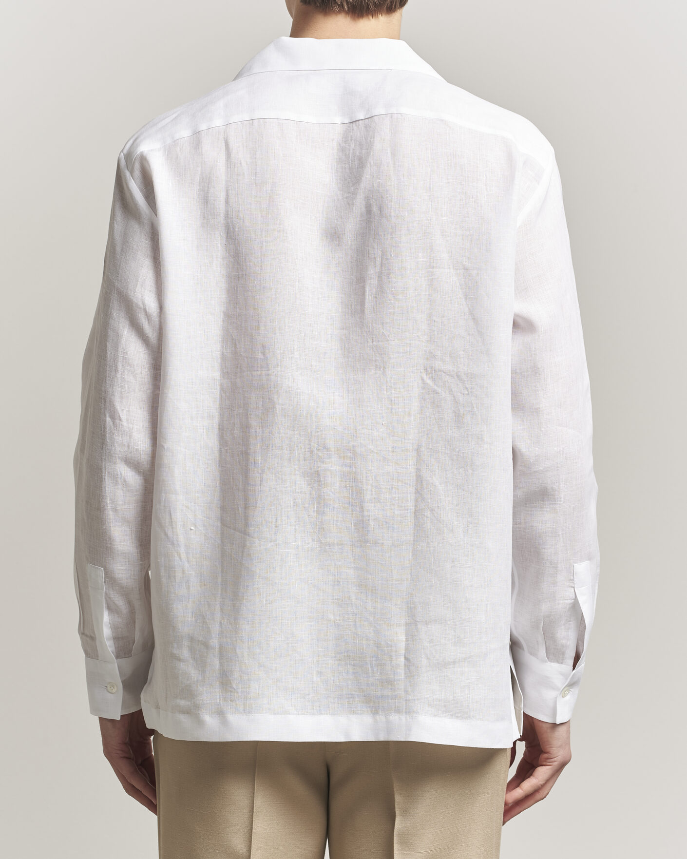 Herr | Skjortor | Lardini | Paul Linen Resort Shirt White