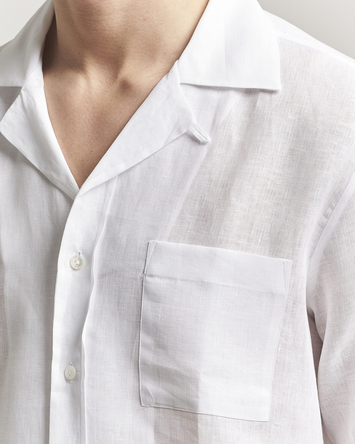 Herr | Skjortor | Lardini | Paul Linen Resort Shirt White