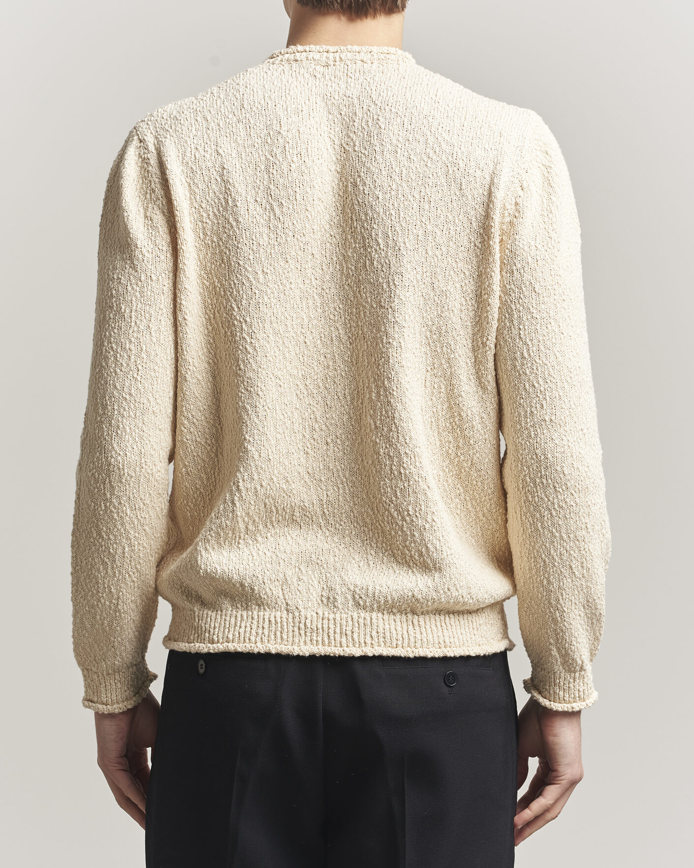 Herr | Tröjor | Lardini | Organic Cotton Crew Neck Natural