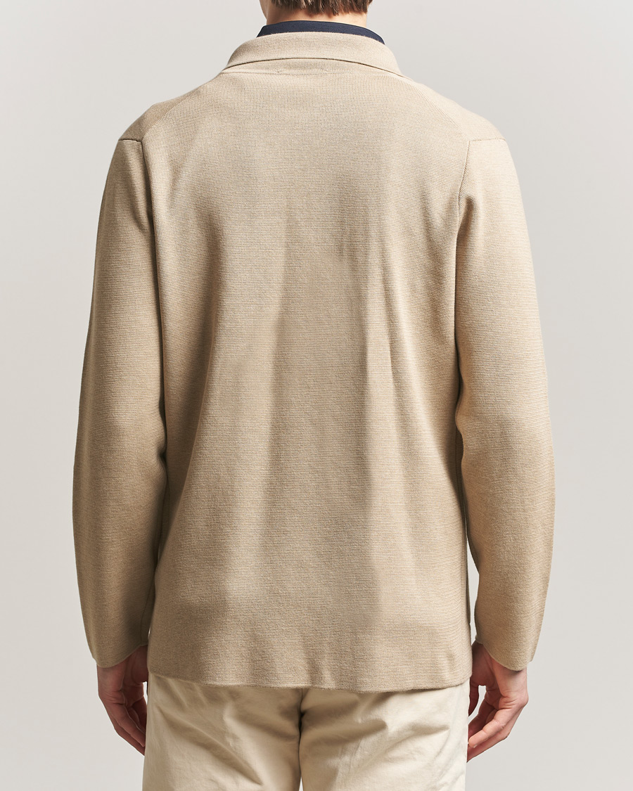 Herr | Kavajer | Lardini | Knitted Cotton Blazer Beige