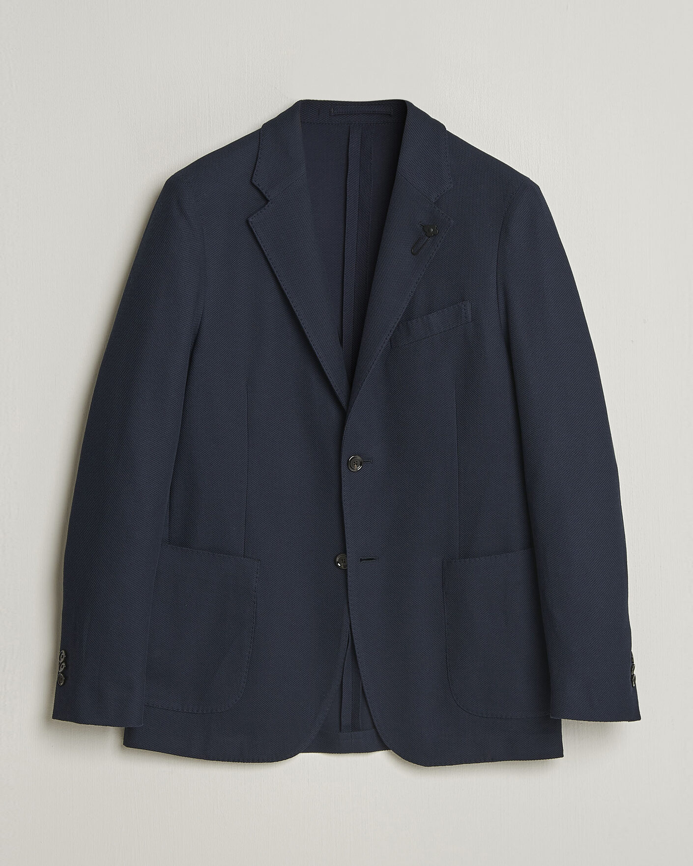 Herr | Kavajer | Lardini | Loro Piana Jersey Piquet Cotton Blazer Navy