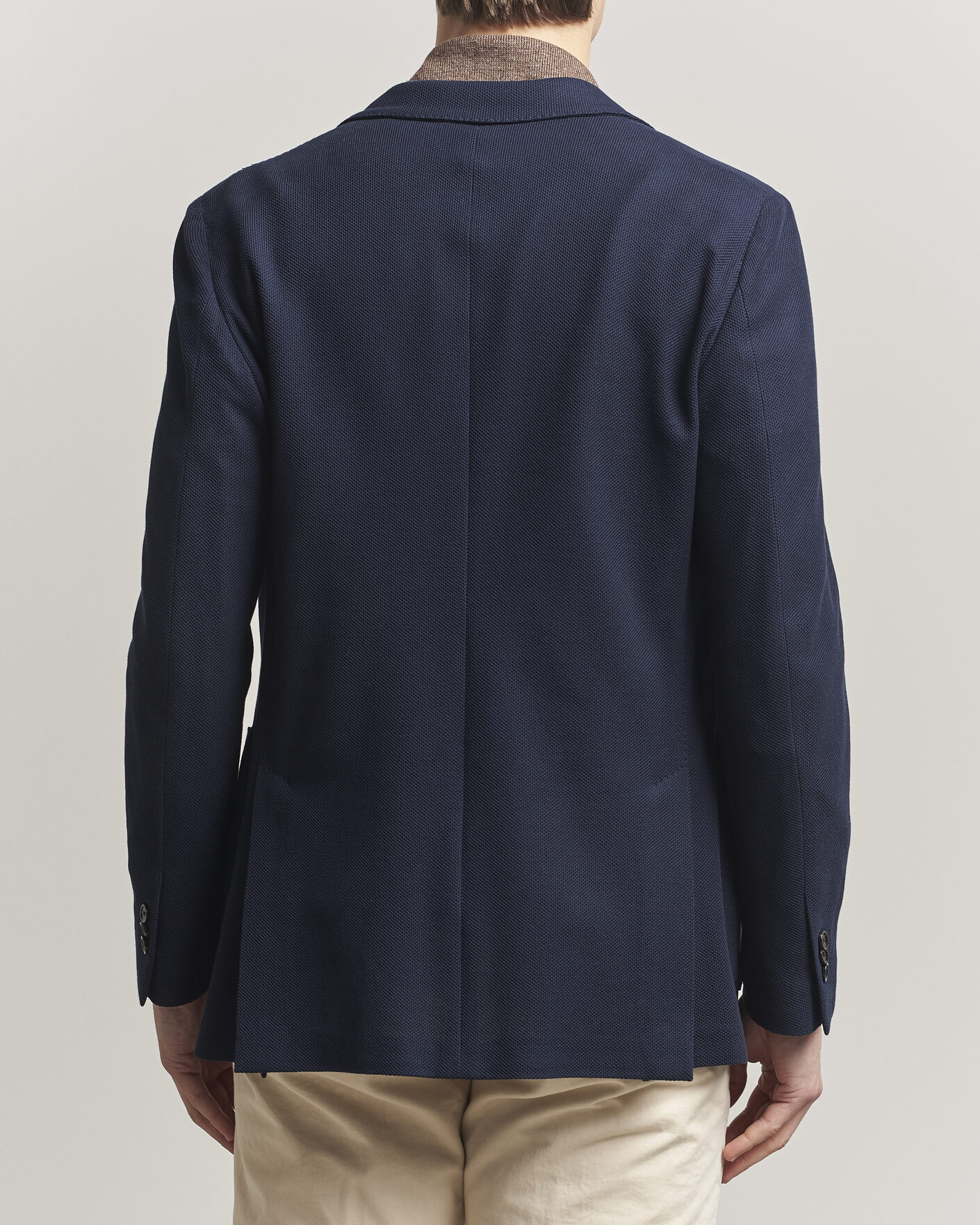 Herr | Kavajer | Lardini | Loro Piana Jersey Piquet Cotton Blazer Navy