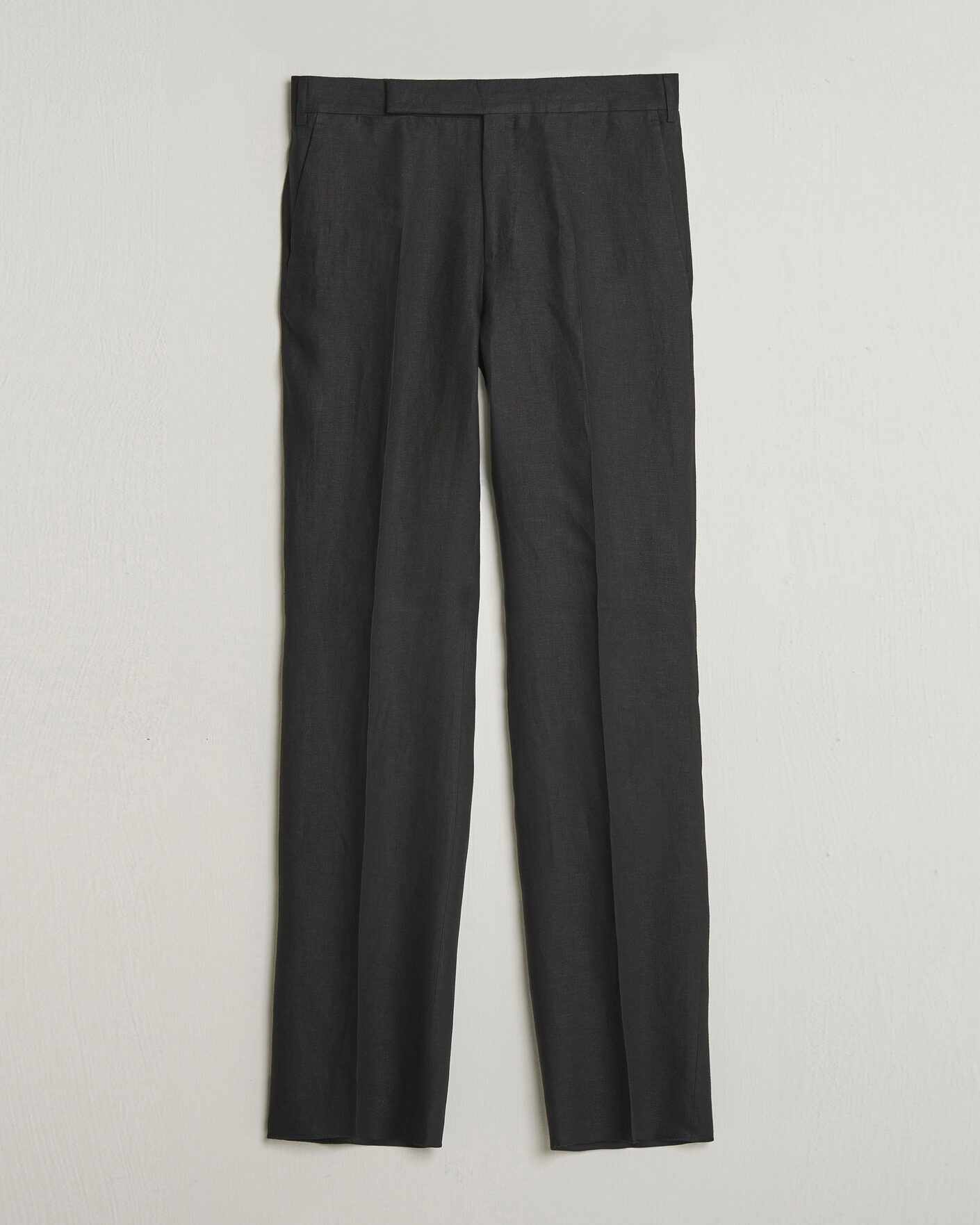 Herr | Byxor | Lardini | Palu Straight Fit Linen Trousers Black