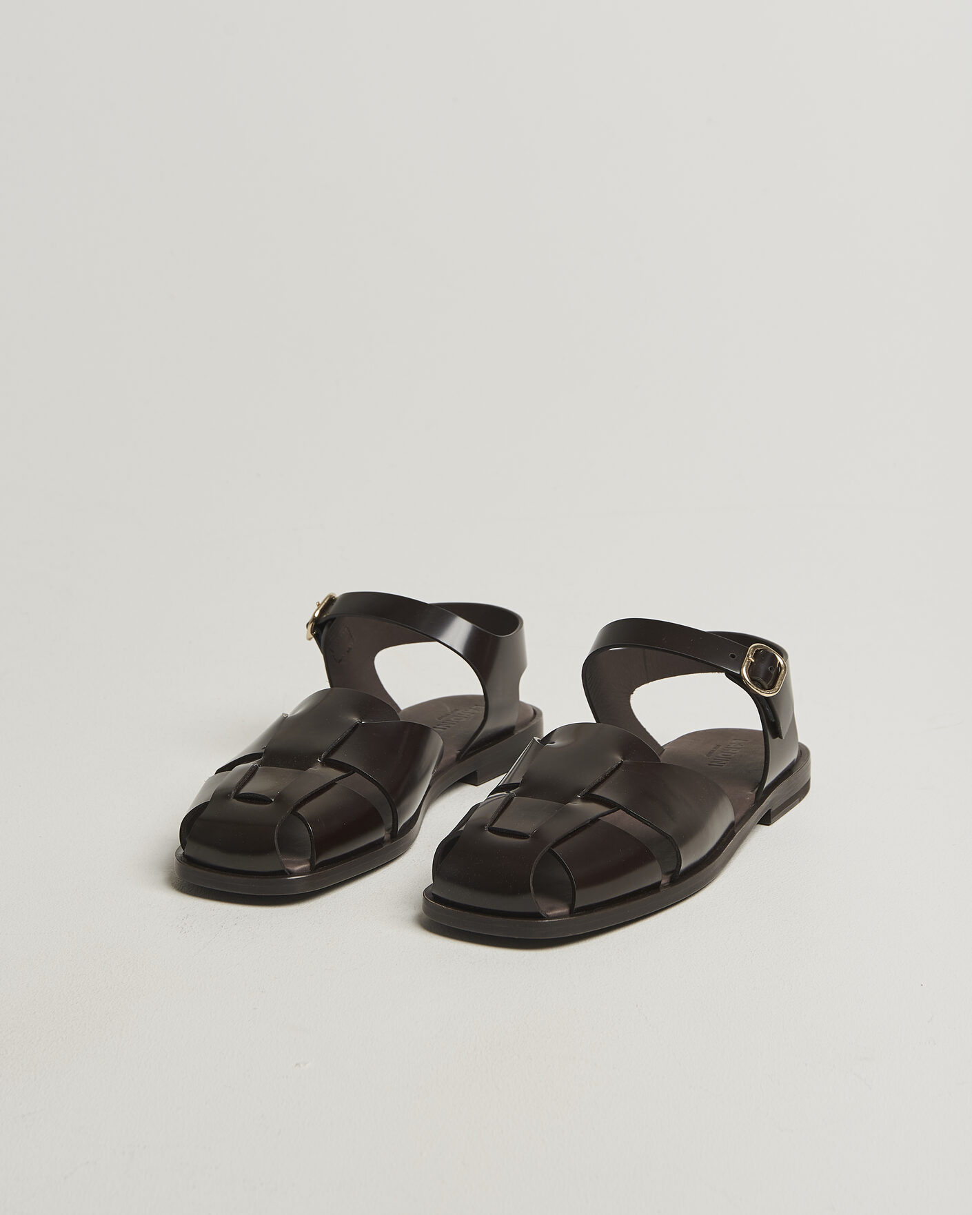 Herr | Sandaler & Tofflor | Lardini | Marcel Leather Sandal Dark Brown