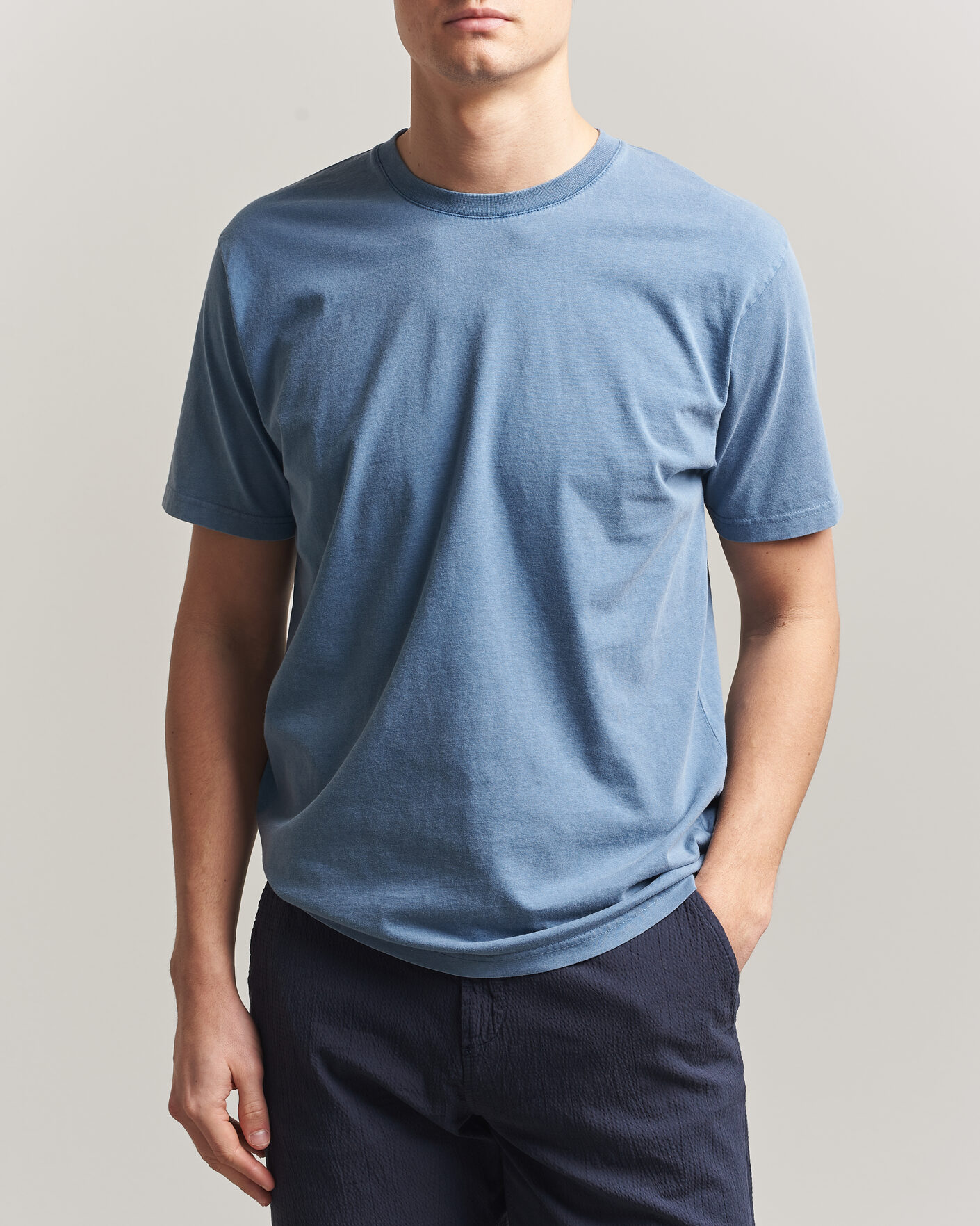 Herr | T-Shirts | Colorful Standard | Classic Organic T-Shirt Faded Indigo