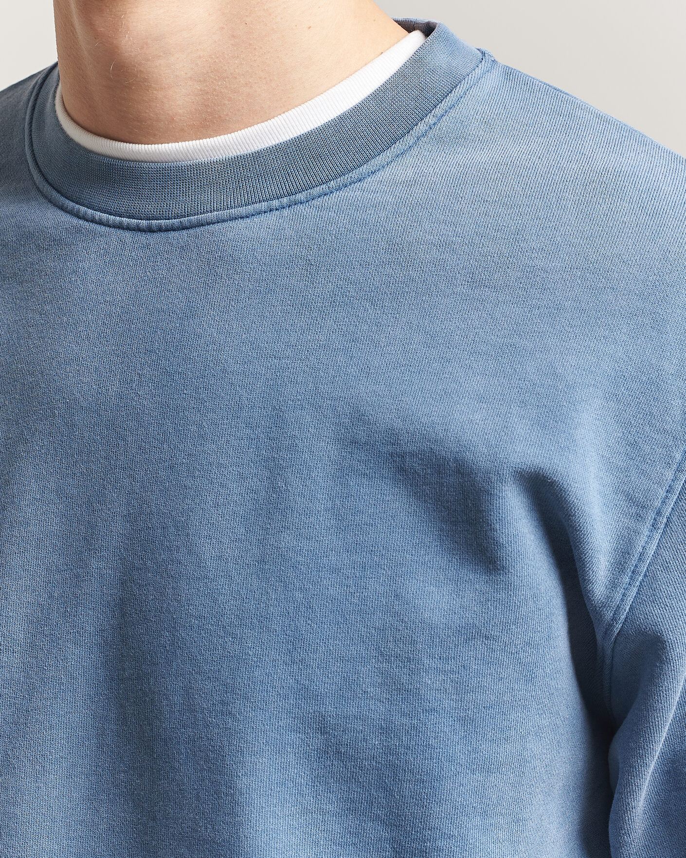 Herr | Tröjor | Colorful Standard | Classic Organic Crew Neck Sweat Faded Indigo