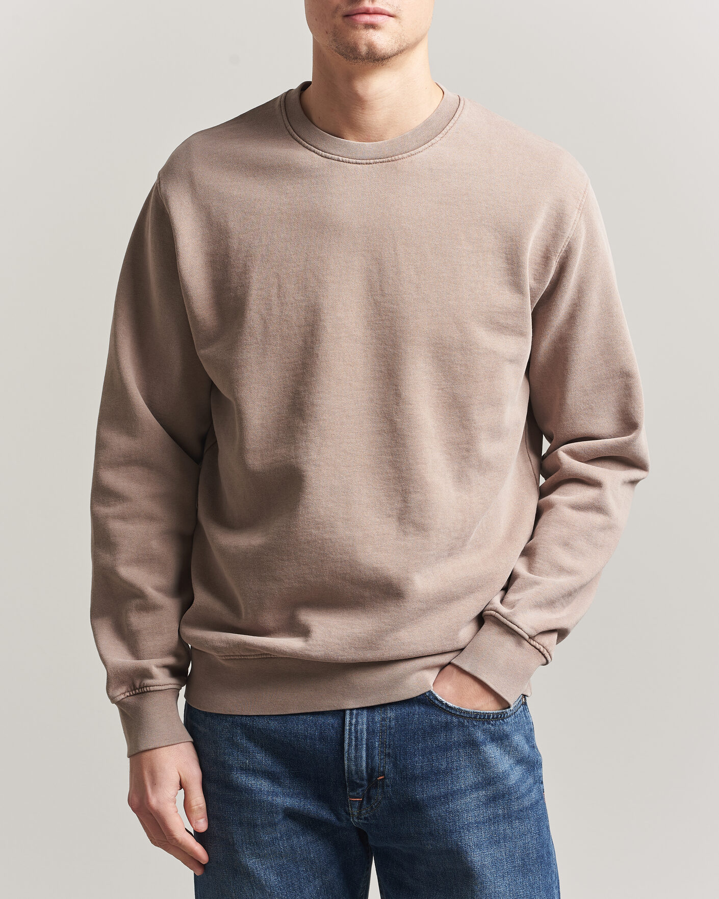 Herr | Tröjor | Colorful Standard | Classic Organic Crew Neck Sweat Faded Khaki