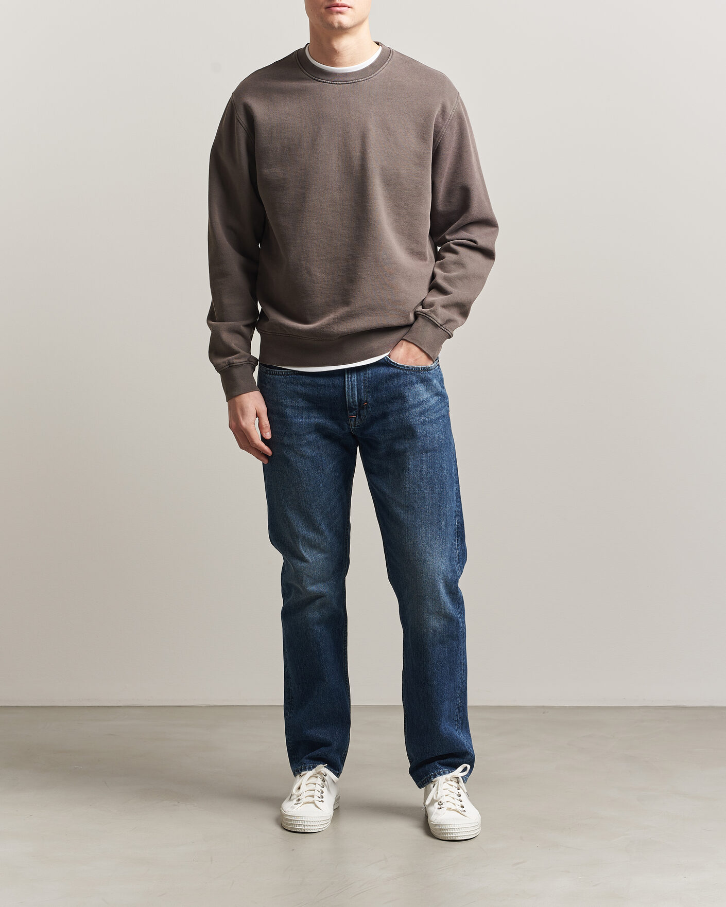 Herr | Tröjor | Colorful Standard | Classic Organic Crew Neck Sweat Fade Mud