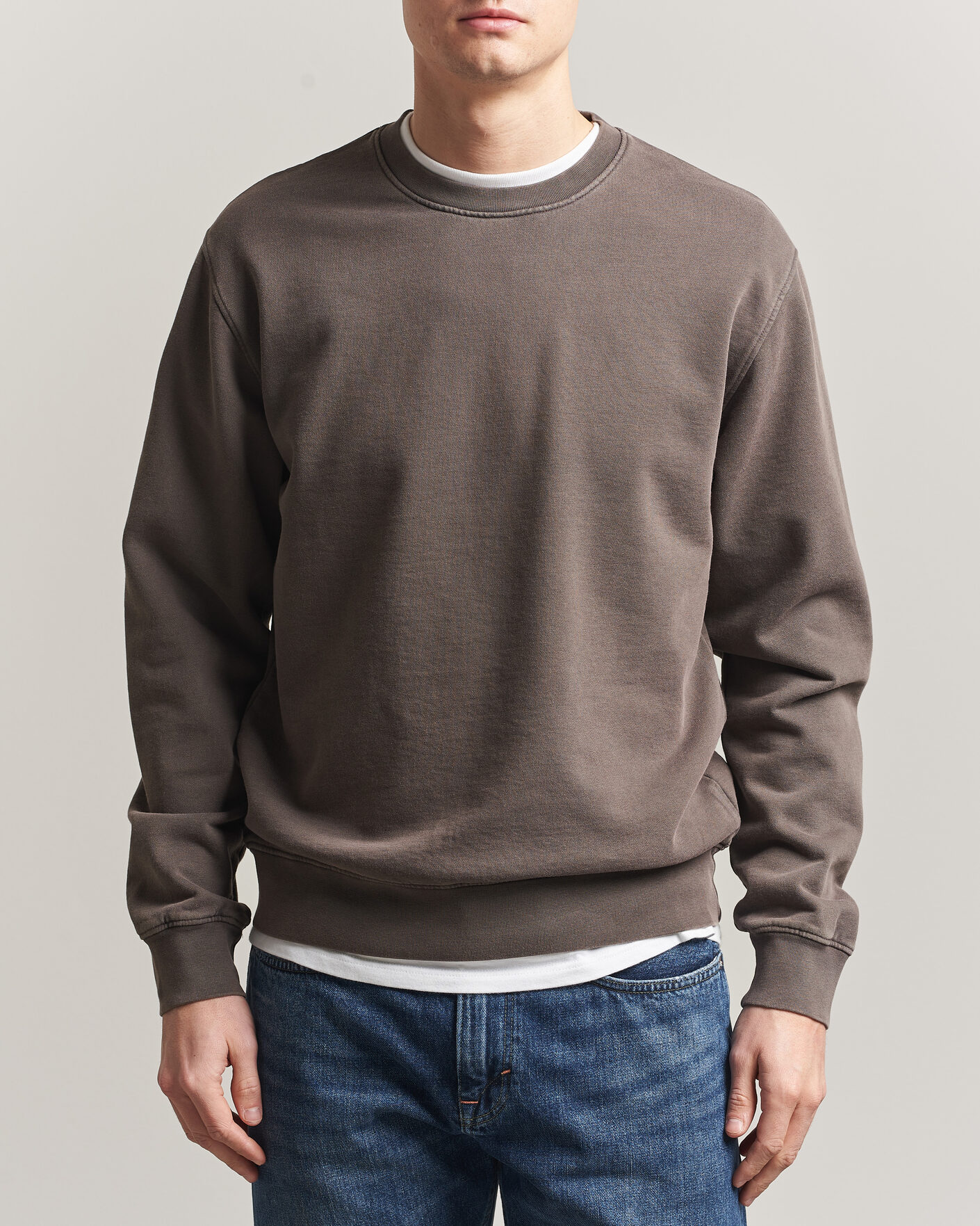 Herr | Tröjor | Colorful Standard | Classic Organic Crew Neck Sweat Fade Mud