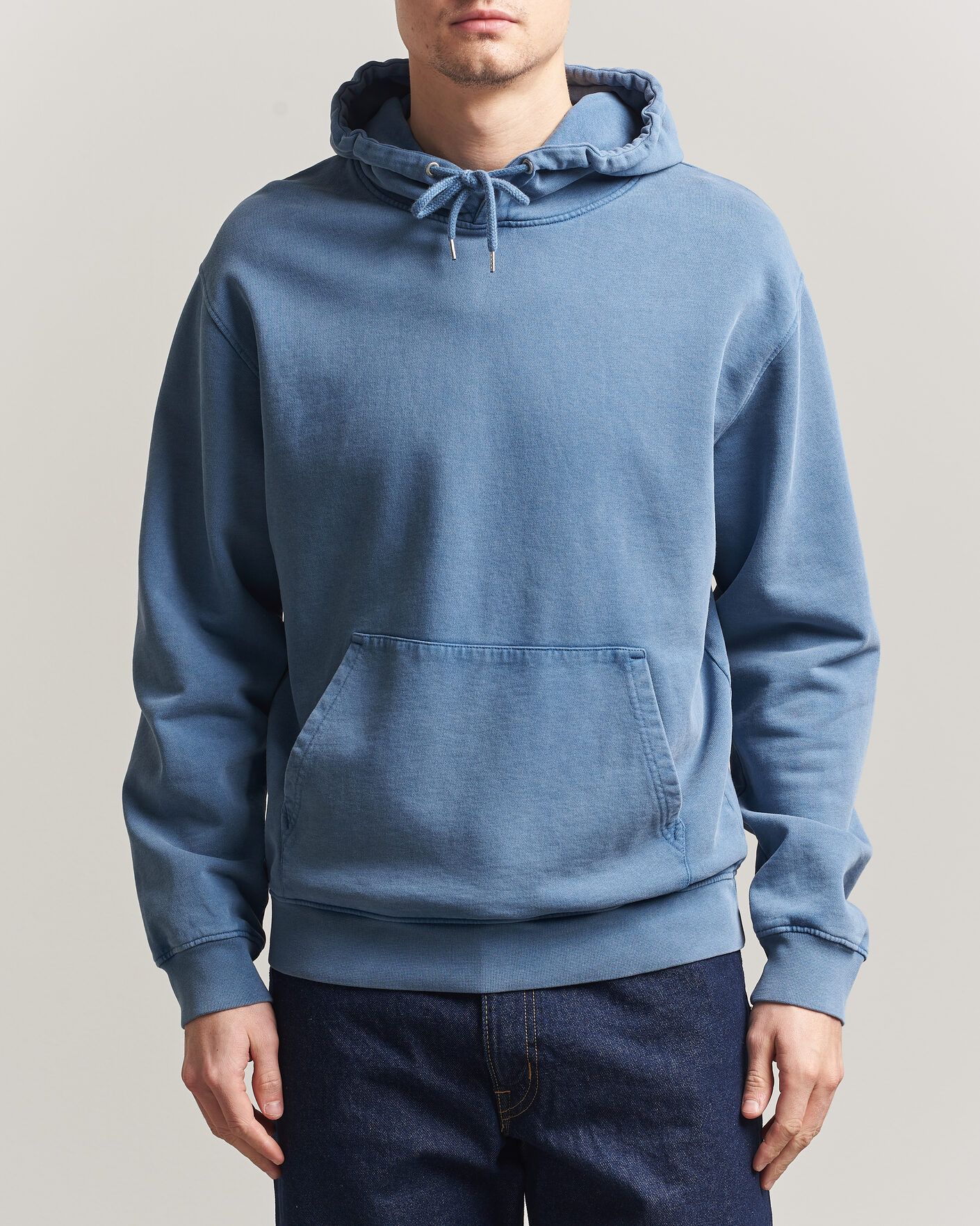 Herr | Tröjor | Colorful Standard | Classic Organic Hood Faded Indigo
