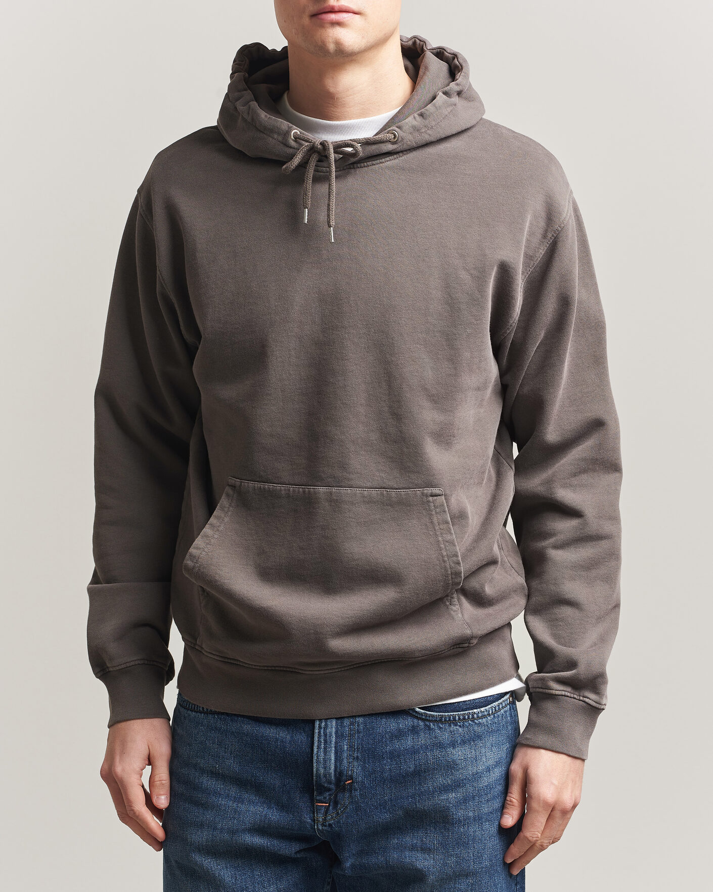 Herr | Tröjor | Colorful Standard | Classic Organic Hood Fade Mud