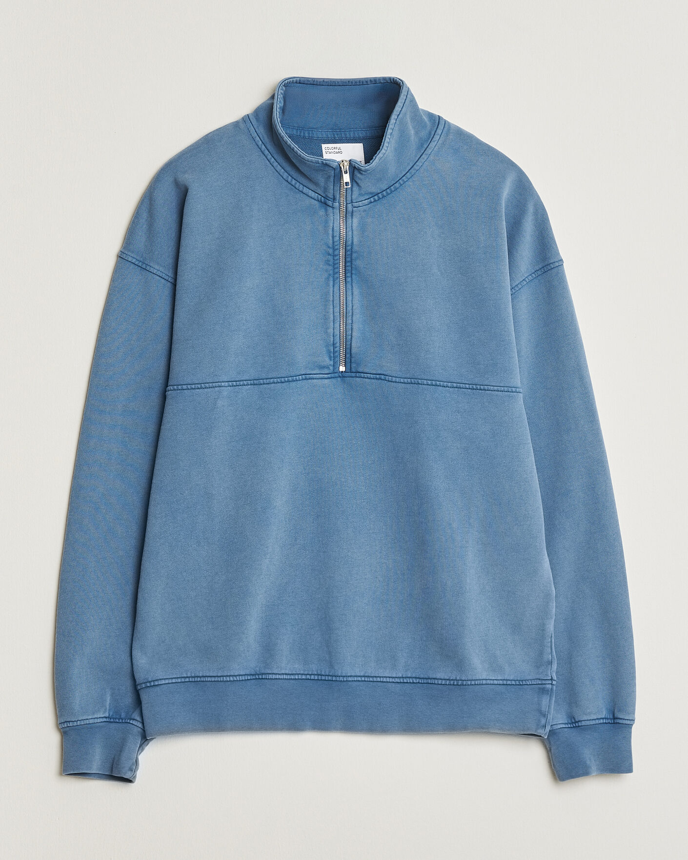 Herr | Tröjor | Colorful Standard | Classic Organic Half-Zip Faded Indigo