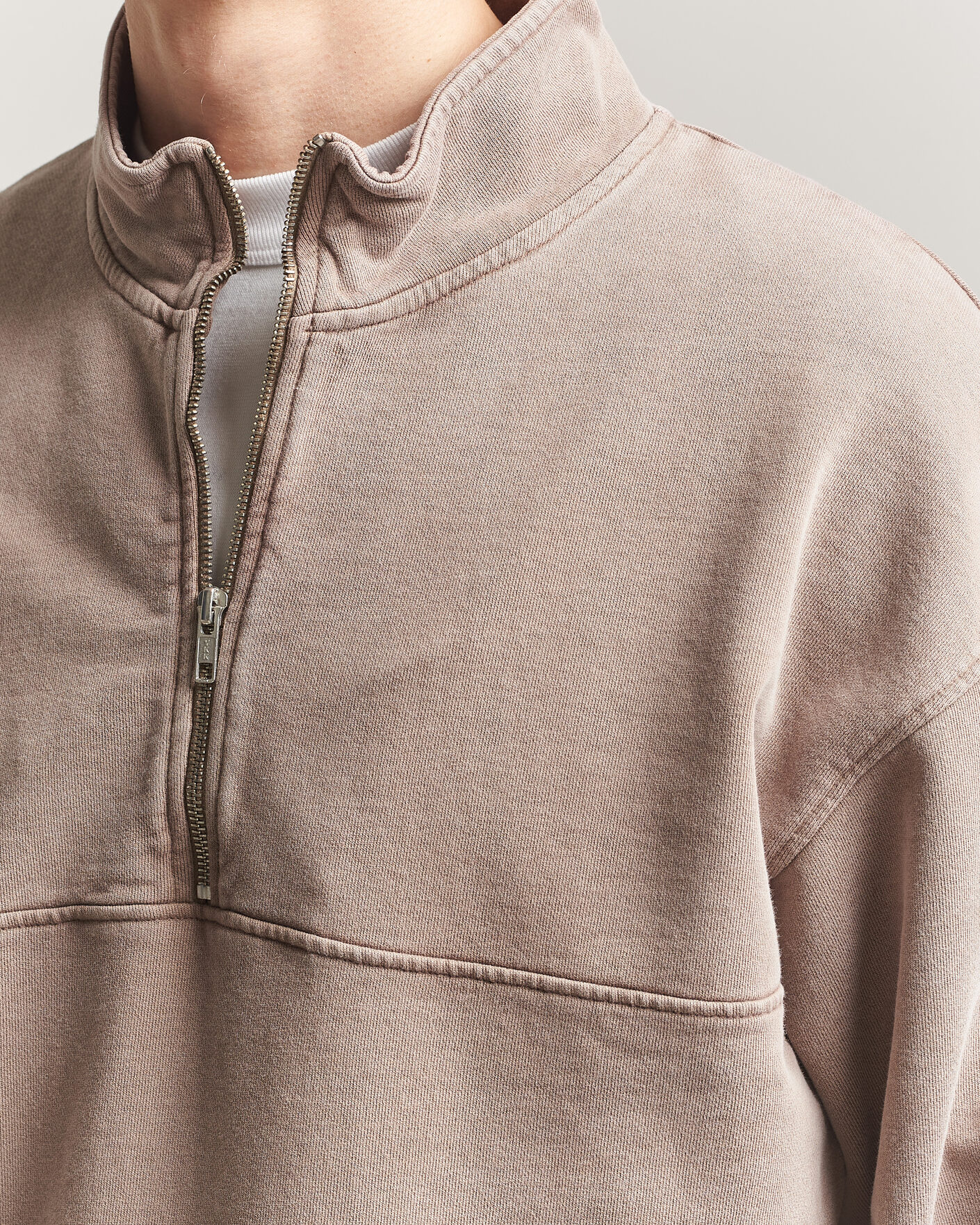 Herr | Tröjor | Colorful Standard | Classic Organic Half-Zip Faded Khaki