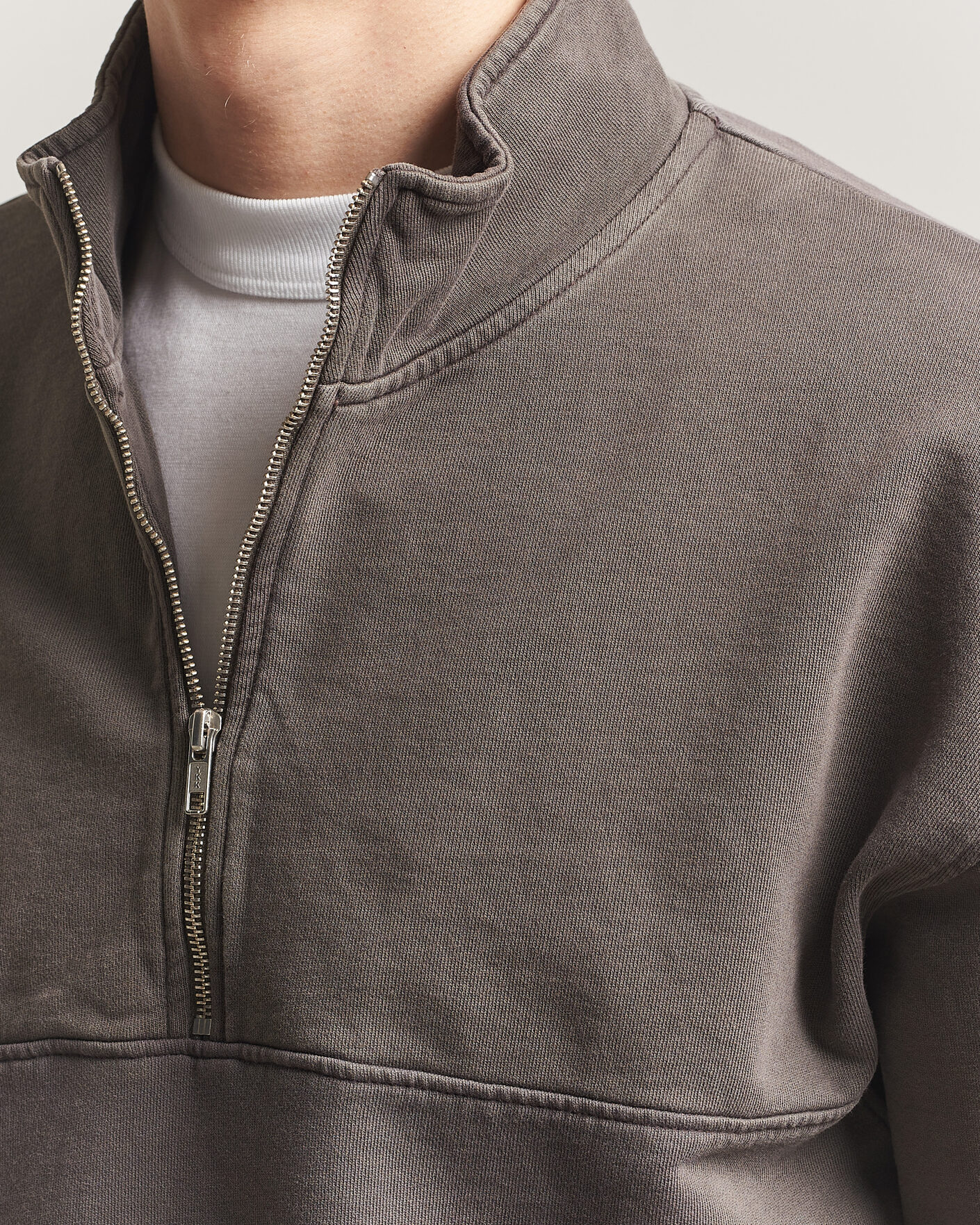 Herr | Tröjor | Colorful Standard | Classic Organic Half-Zip Faded Mud