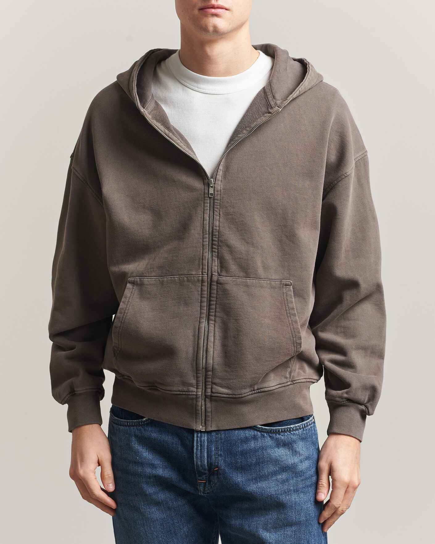 Herr | Tröjor | Colorful Standard | Classic Organic Full Zip Hoodie Faded Mud