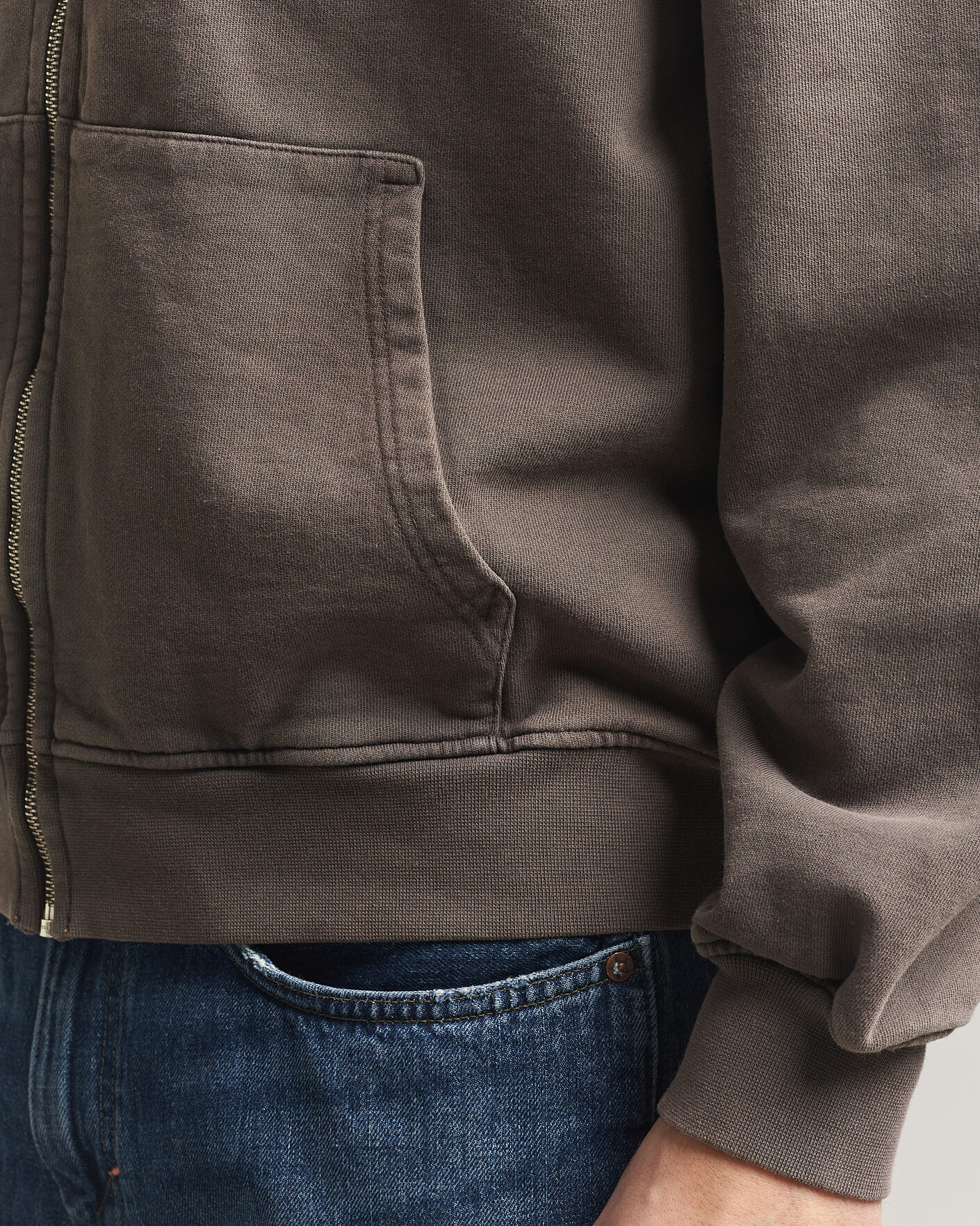 Herr | Tröjor | Colorful Standard | Classic Organic Full Zip Hoodie Faded Mud