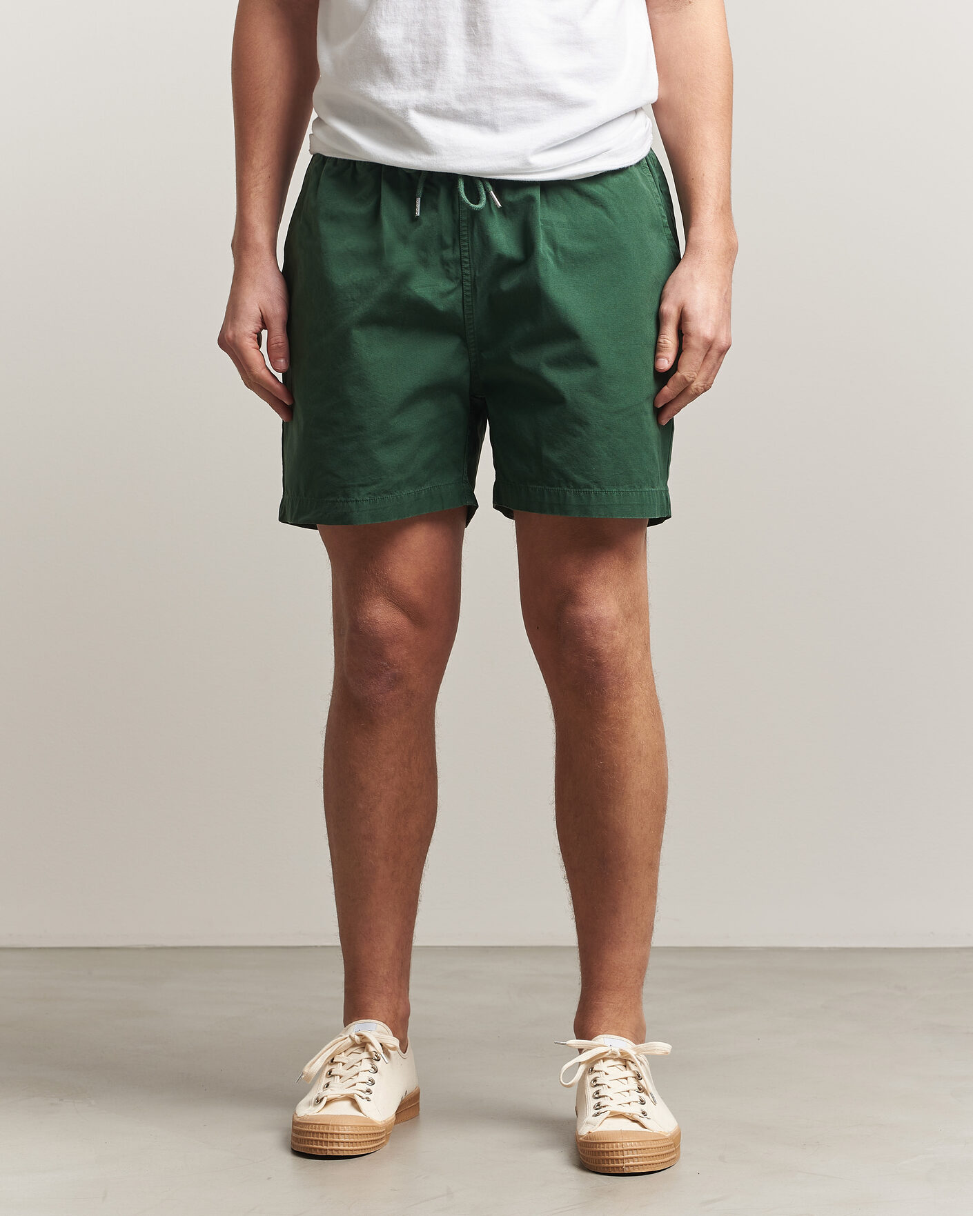 Herr | Shorts | Colorful Standard | Classic Organic Twill Drawstring Shorts Emerald Green