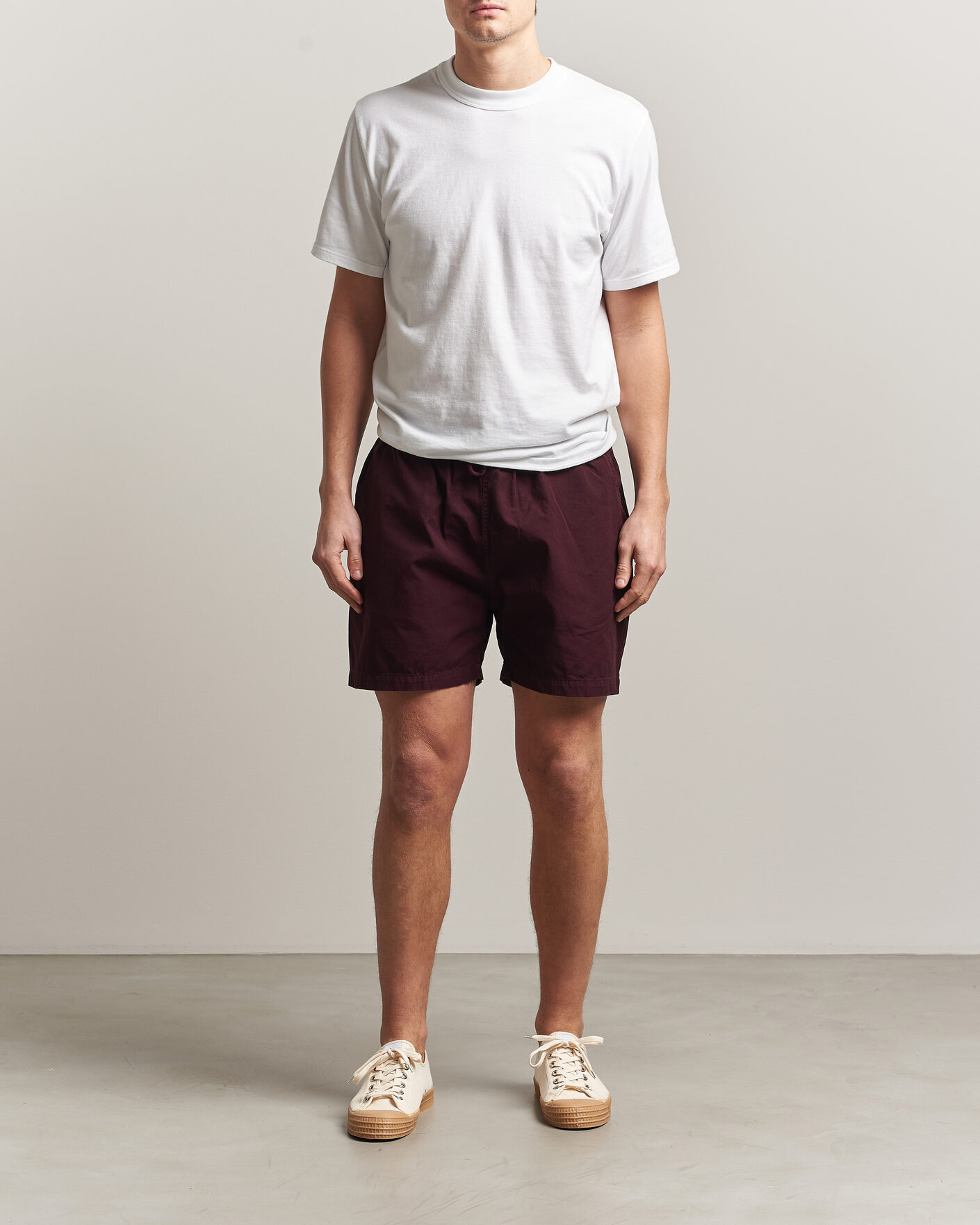 Herr | Shorts | Colorful Standard | Classic Organic Twill Drawstring Shorts Oxblood Red