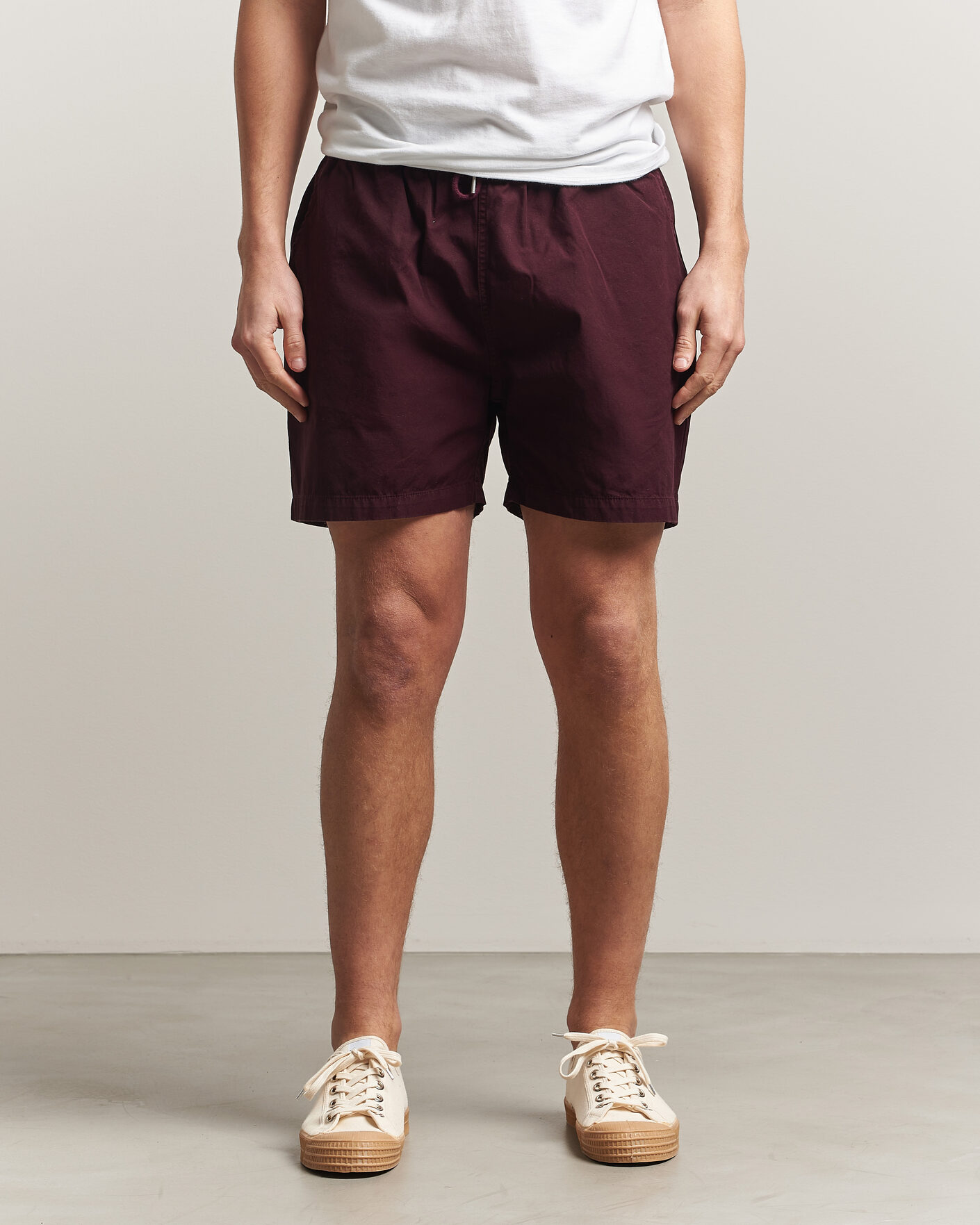 Herr | Shorts | Colorful Standard | Classic Organic Twill Drawstring Shorts Oxblood Red
