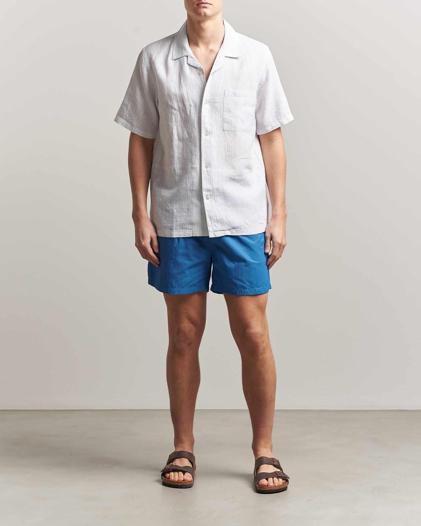 Herr | Badbyxor | Colorful Standard | Classic Organic Swim Shorts Pacific Blue