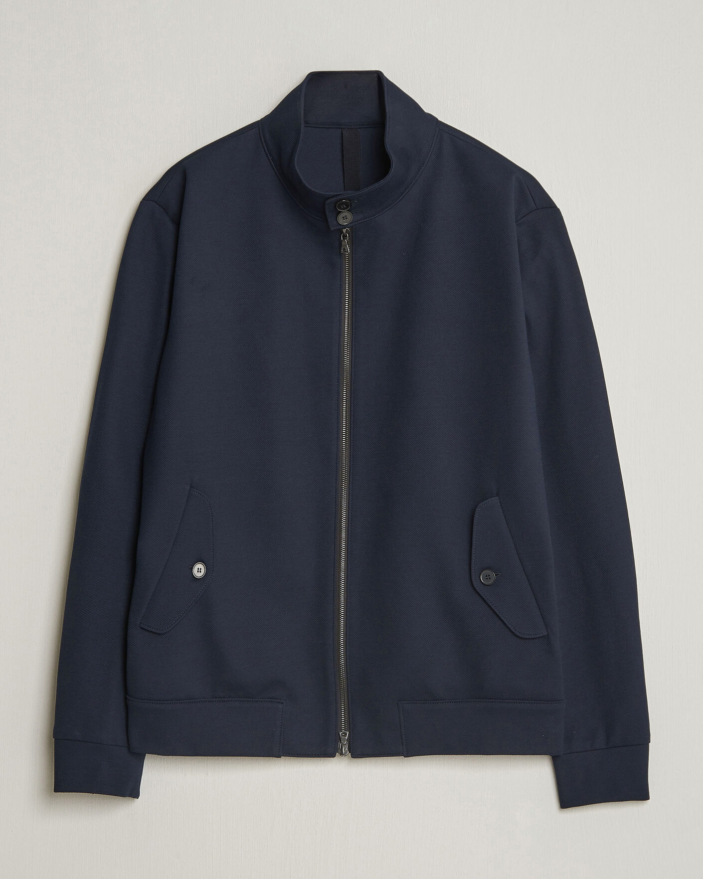 Herr | Jackor | Harris Wharf London | Loro Piana Cavalry Twill Harrington Jacket Navy Blue
