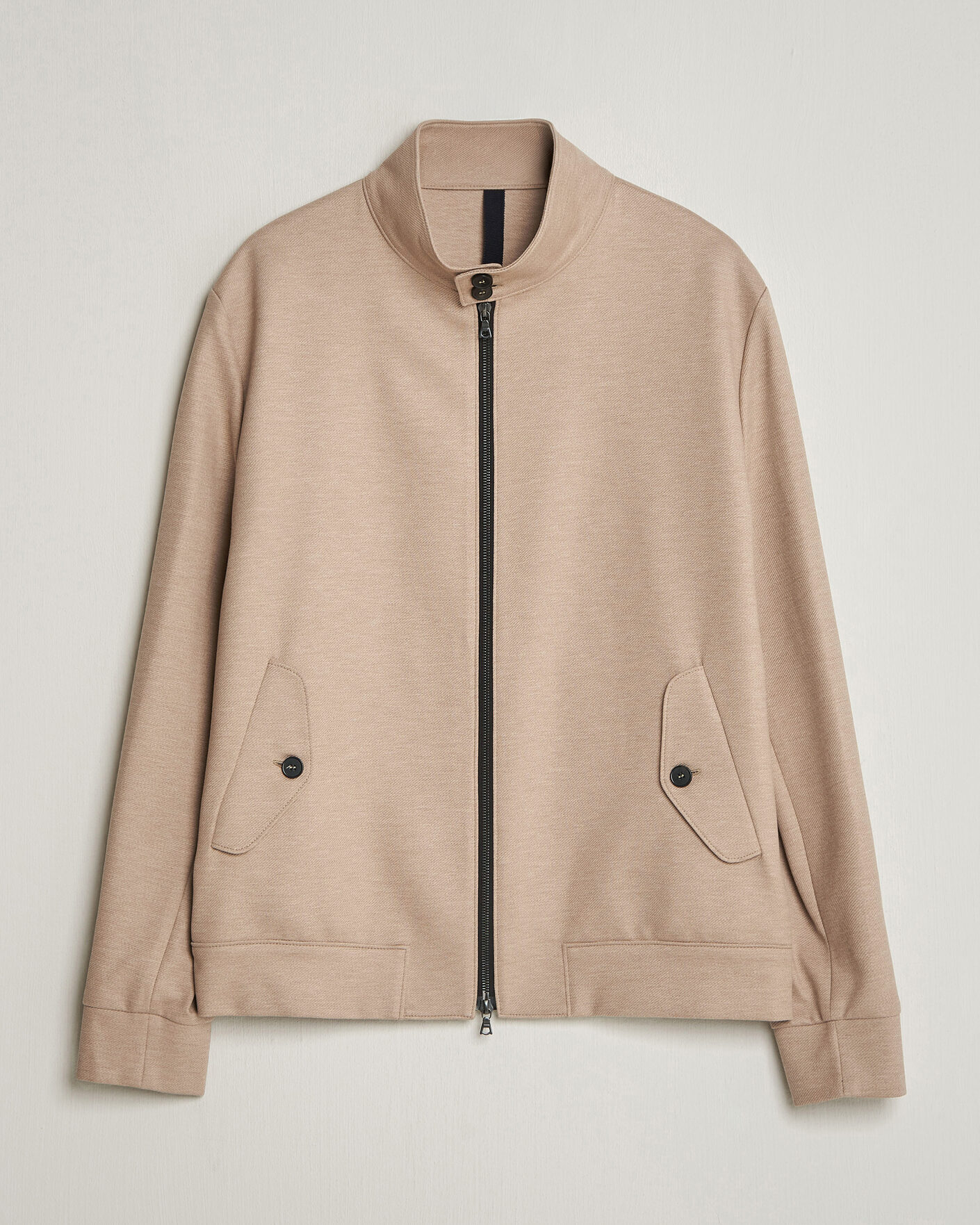 Herr | Jackor | Harris Wharf London | Loro Piana Cavalry Twill Harrington Jacket Oat