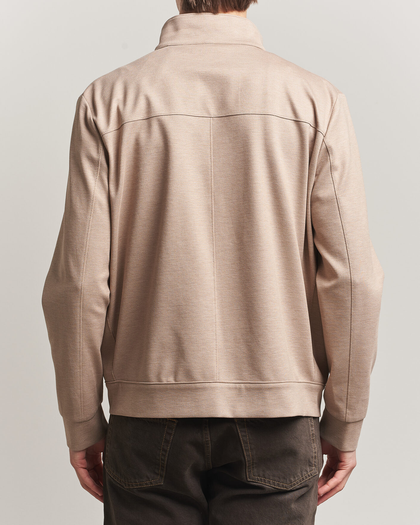 Herr | Jackor | Harris Wharf London | Loro Piana Cavalry Twill Harrington Jacket Oat