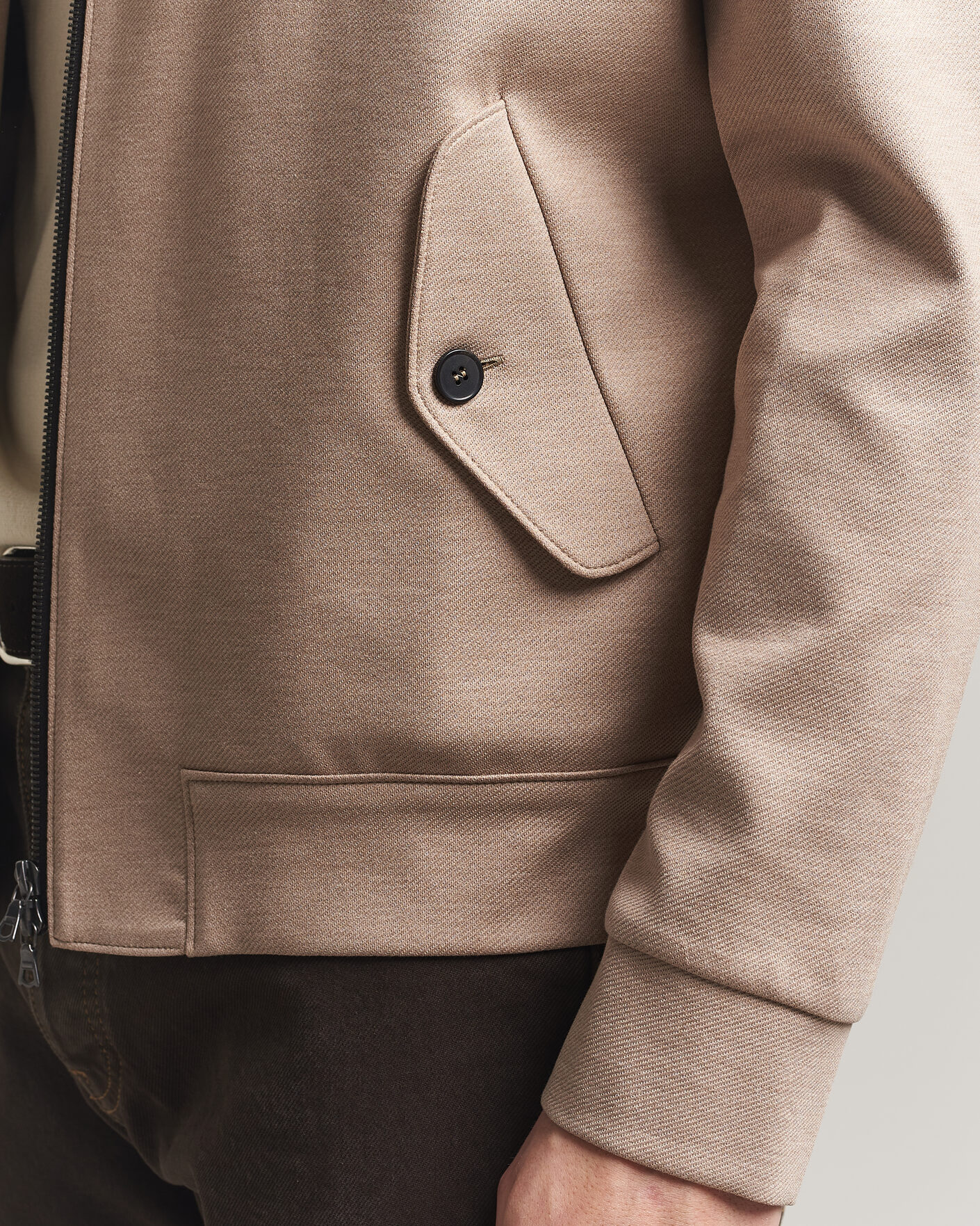Herr | Jackor | Harris Wharf London | Loro Piana Cavalry Twill Harrington Jacket Oat