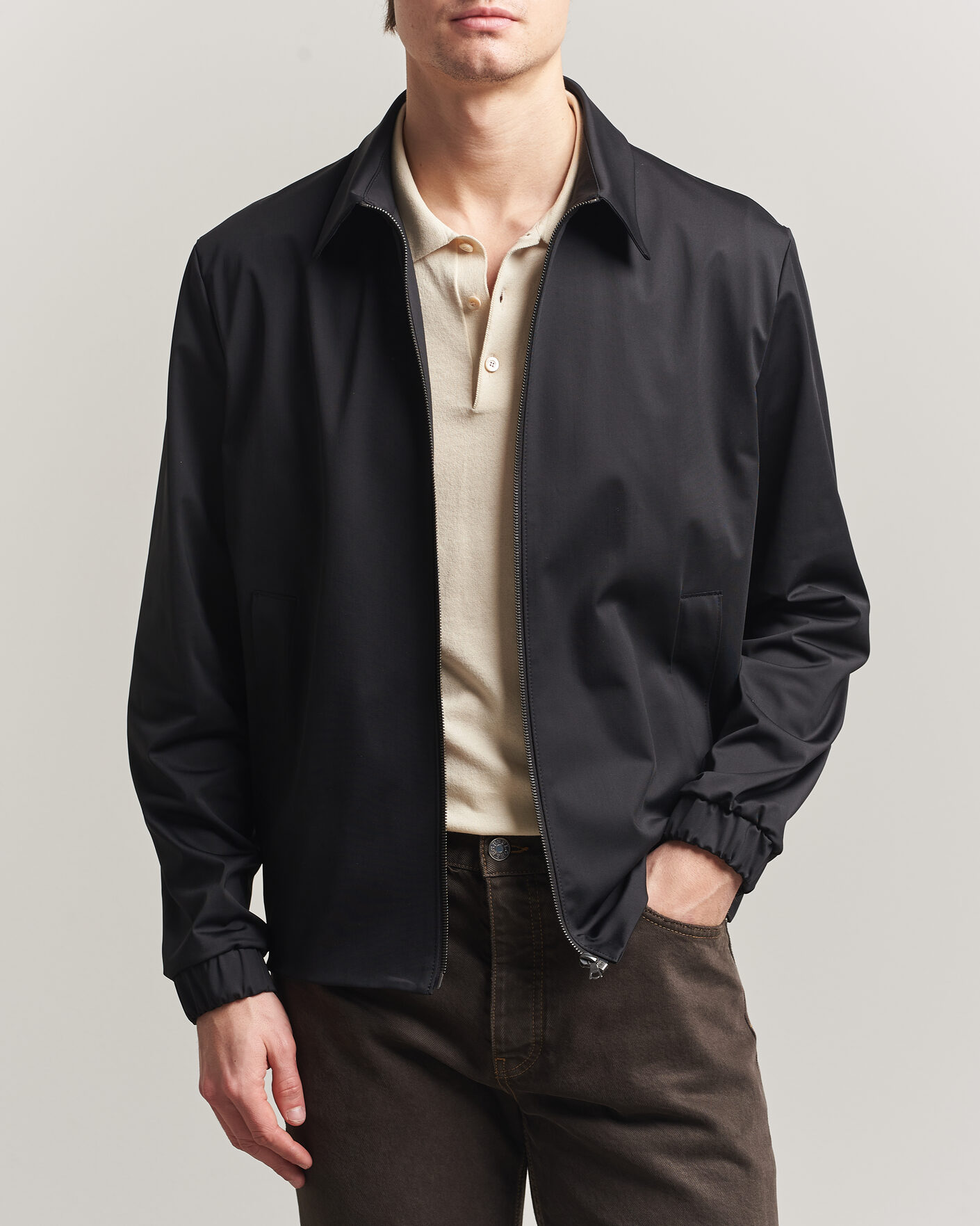 Herr | Jackor | Harris Wharf London | Light Technic Short Jacket Black