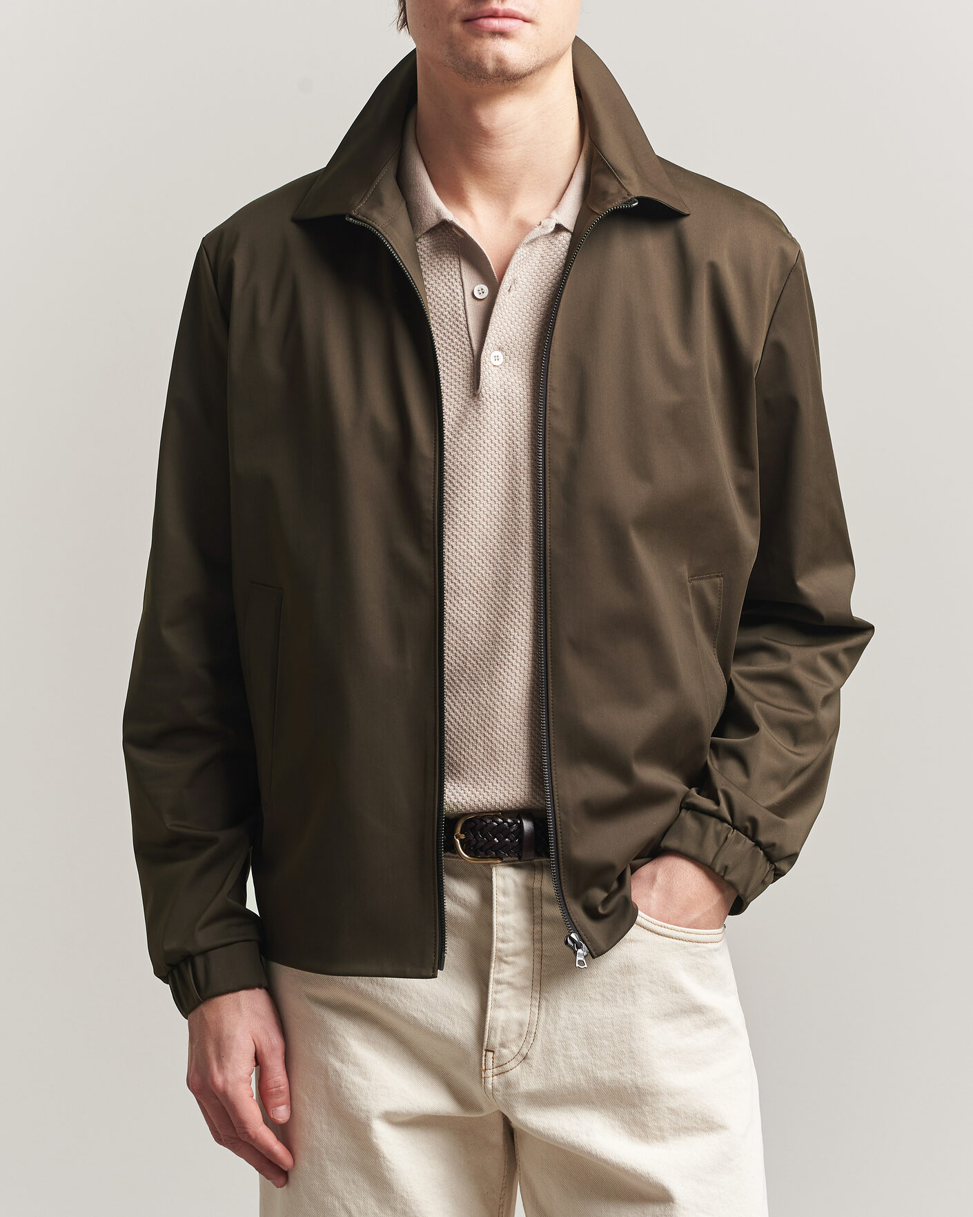 Herr | Jackor | Harris Wharf London | Light Technic Short Jacket Dark Brown
