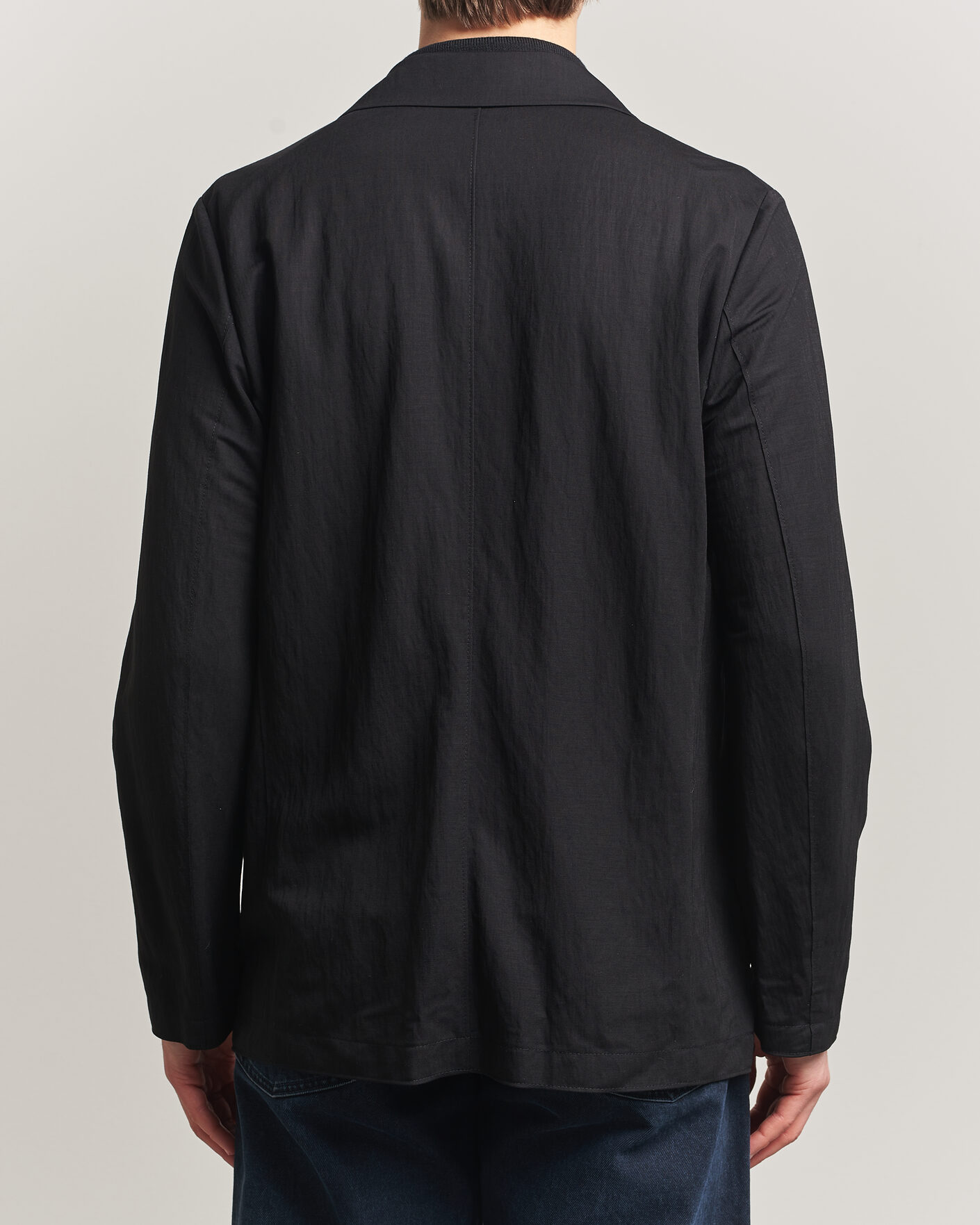 Herr | Kavajer | Harris Wharf London | Rayon Travel Blazer Black
