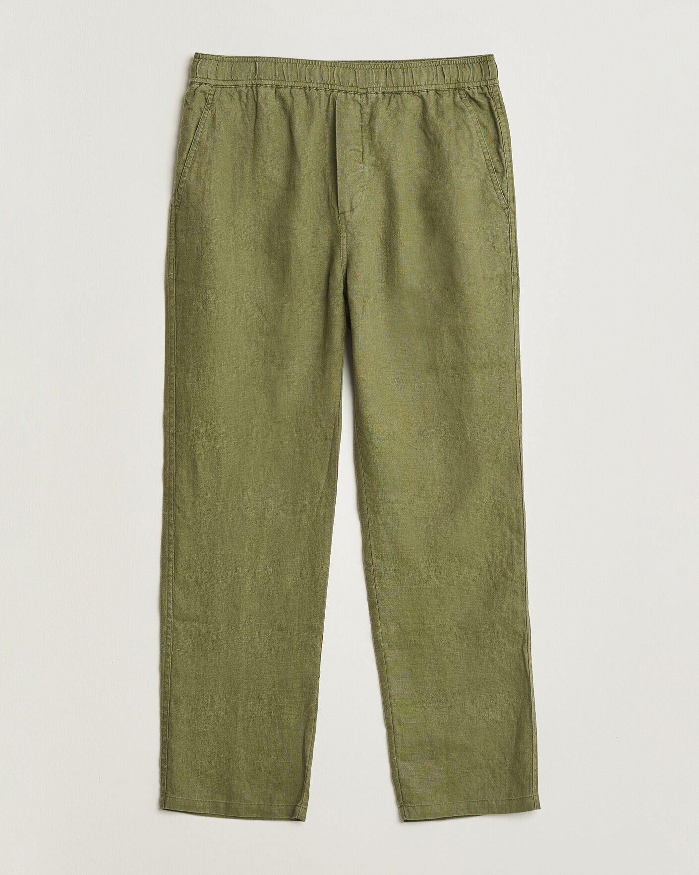 Herr | Byxor | Samsøe Samsøe | Jabari Linen Drawstring Trousers Burnt Olive