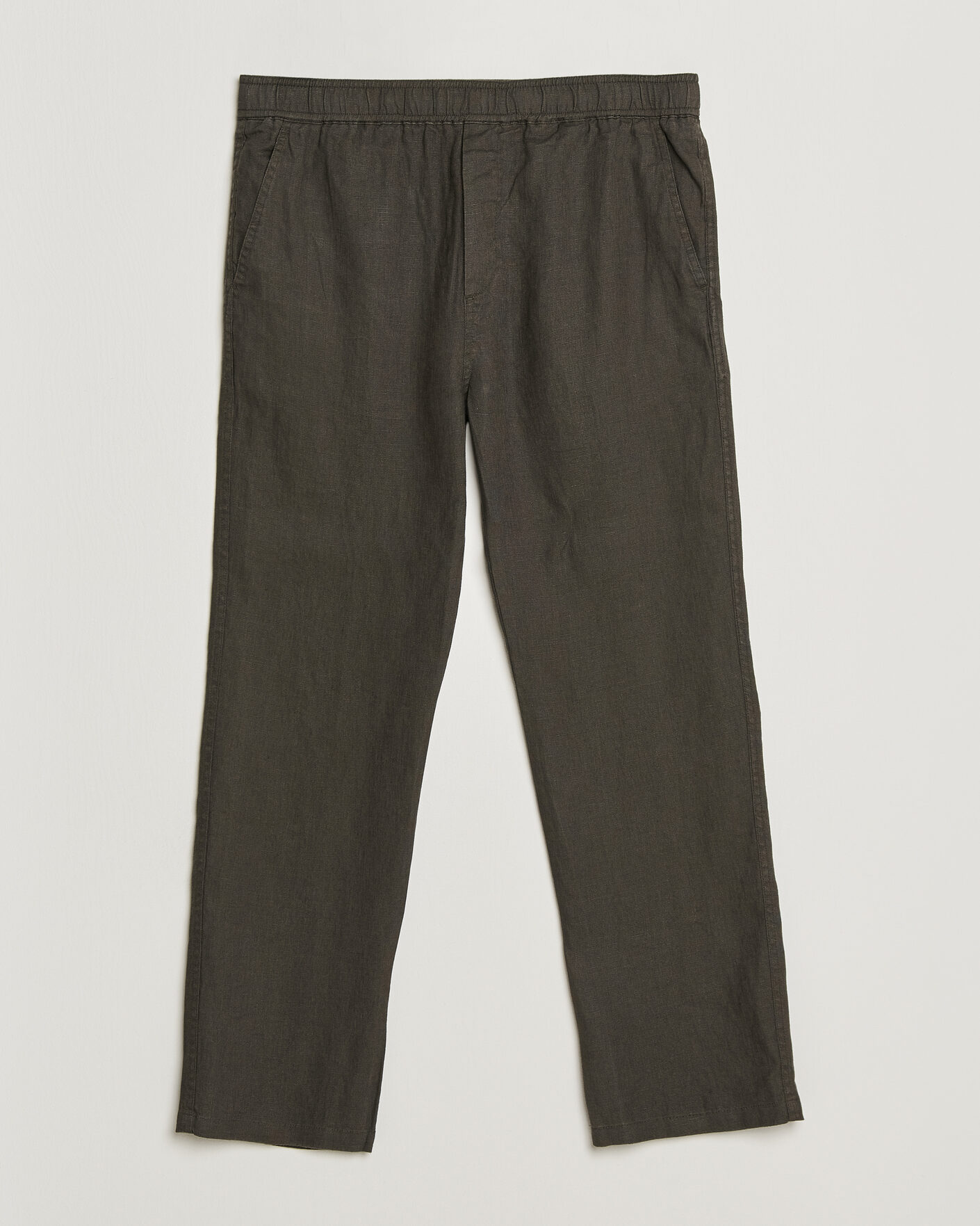 Herr | Byxor | Samsøe Samsøe | Jabari Linen Drawstring Trousers Black Olive