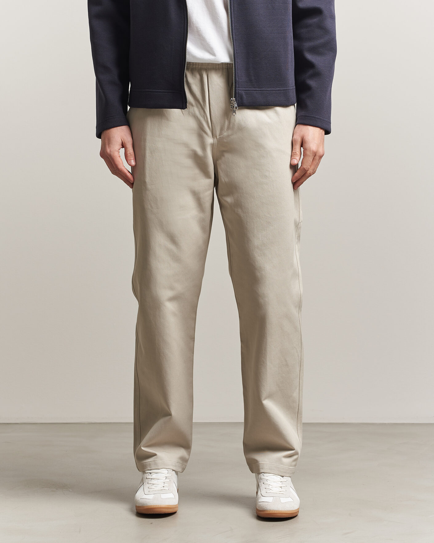 Herr | Byxor | Samsøe Samsøe | Jabari Cotton Drawstring Trousers Moonstruck