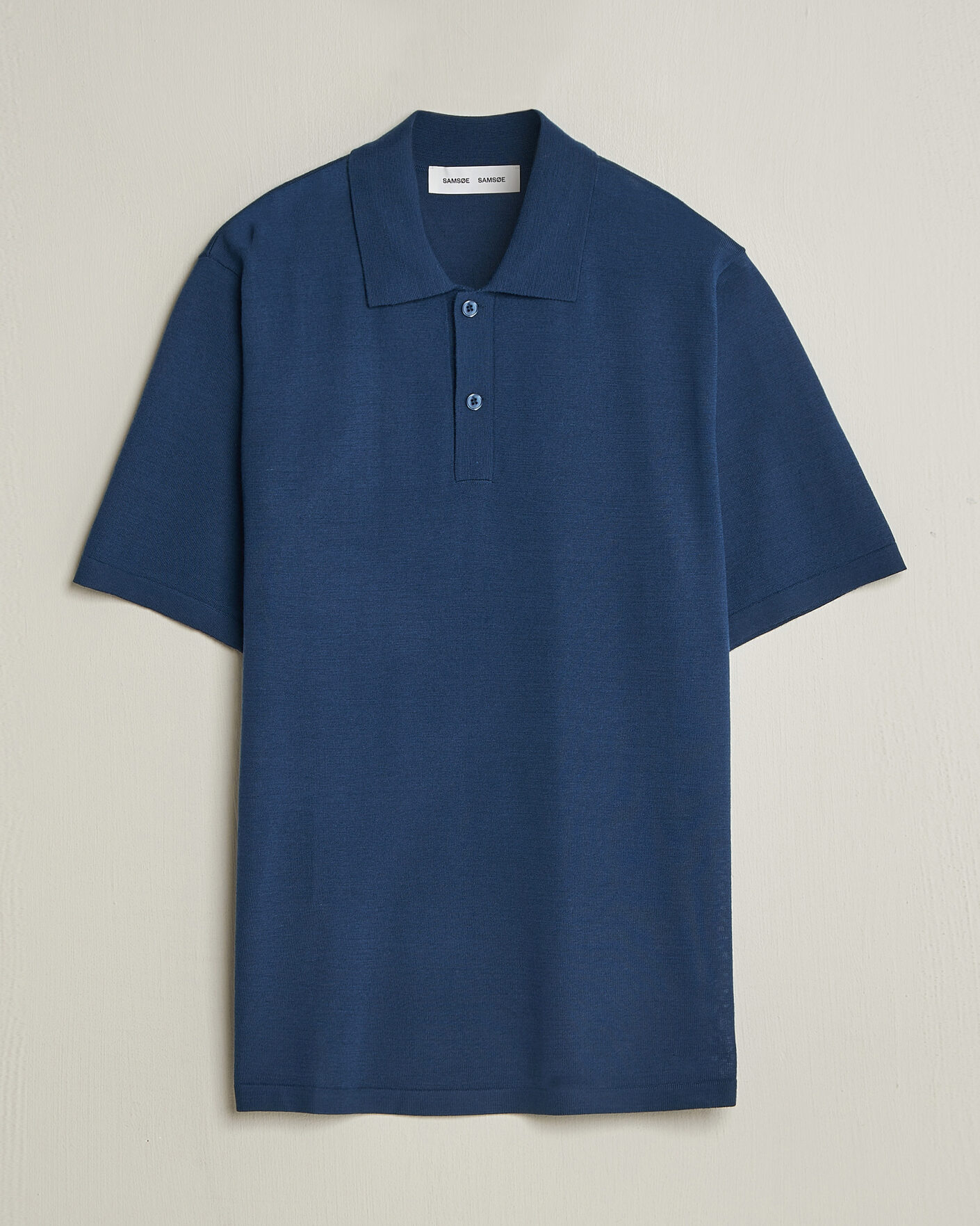 Herr | Pikéer | Samsøe Samsøe | Rowan Knitted Polo Insignia Blue