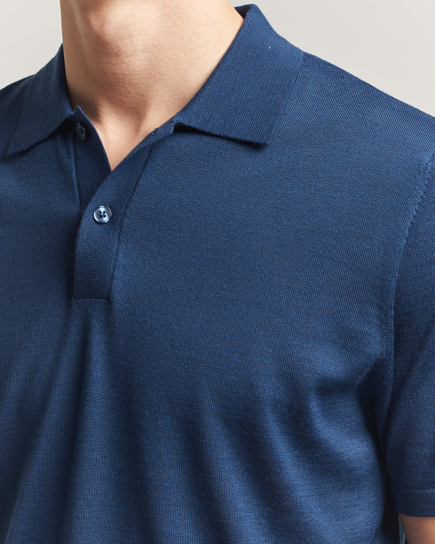 Herr | Pikéer | Samsøe Samsøe | Rowan Knitted Polo Insignia Blue