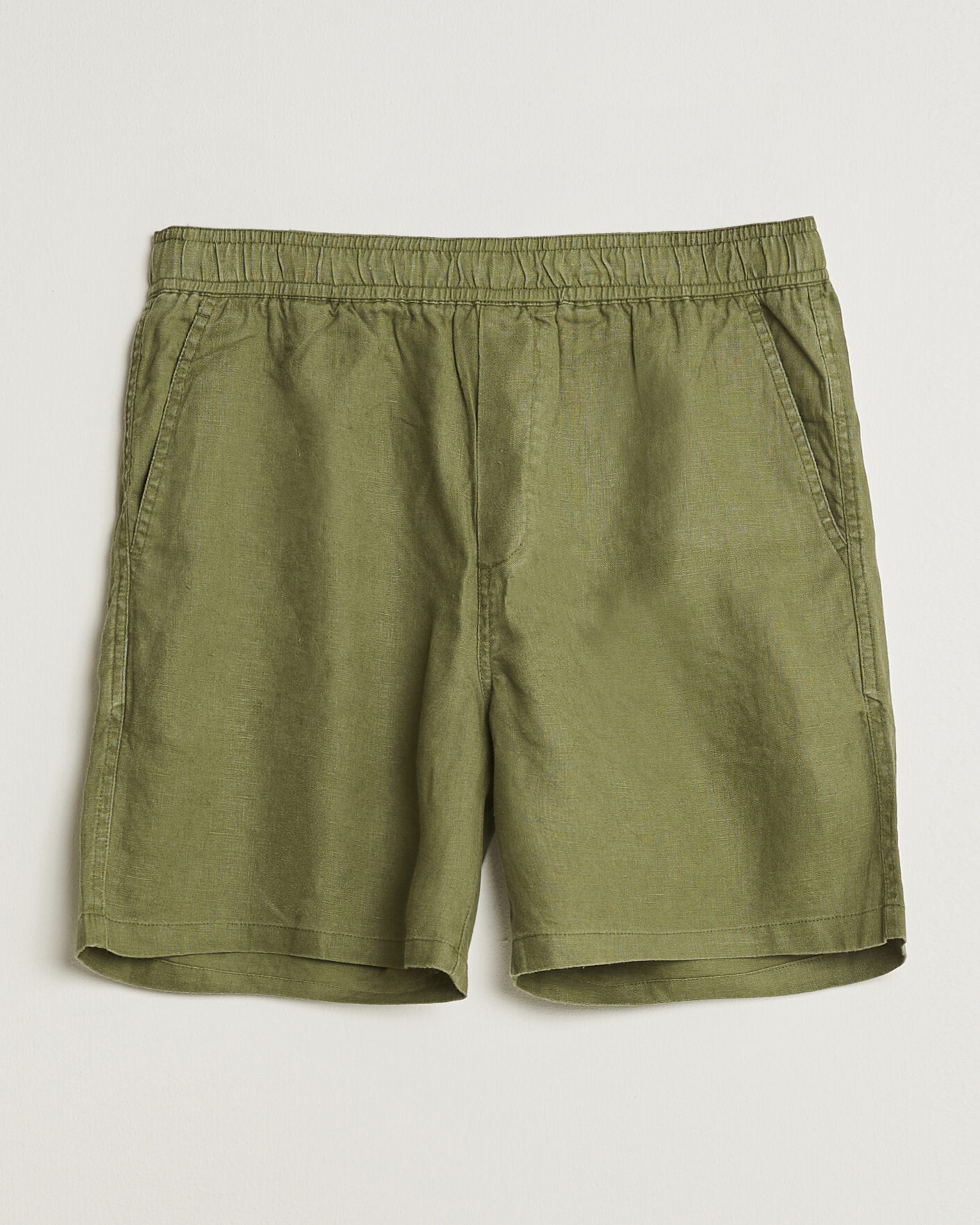Herr | Shorts | Samsøe Samsøe | Jabari Linen Drawstring Shorts Burnt Olive