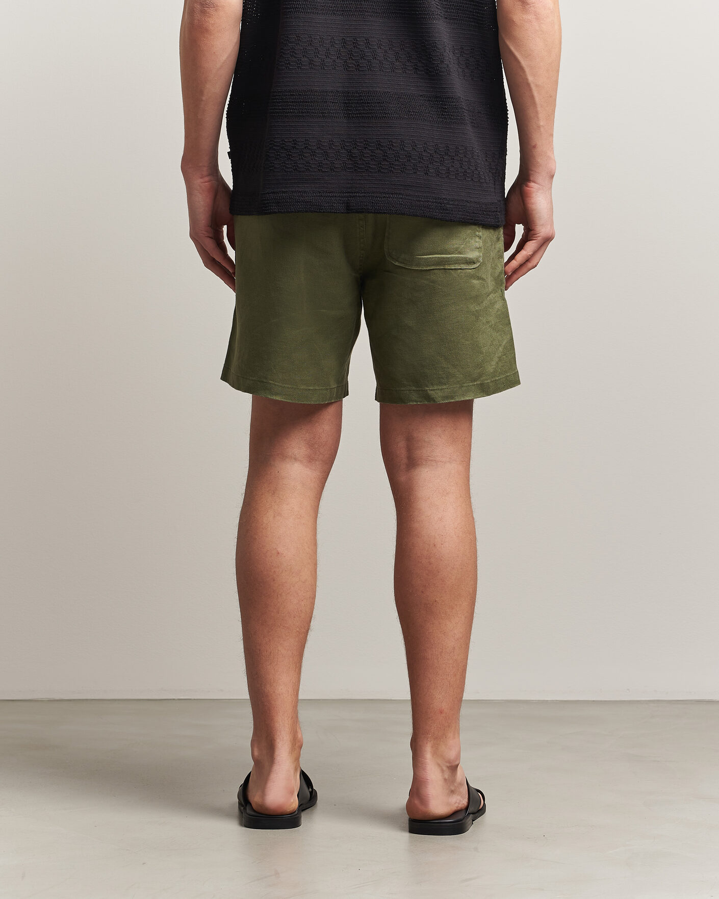 Herr | Shorts | Samsøe Samsøe | Jabari Linen Drawstring Shorts Burnt Olive
