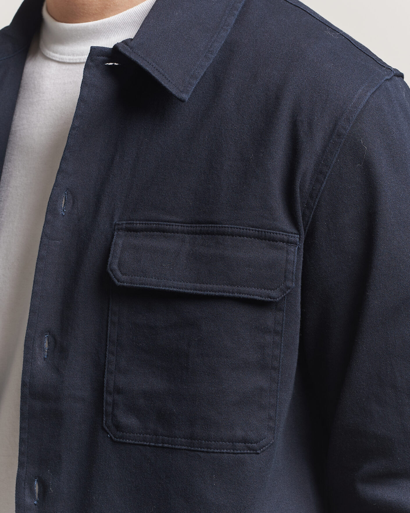 Herr | Skjortor | Samsøe Samsøe | Taka Cotton Overshirt Salute Navy