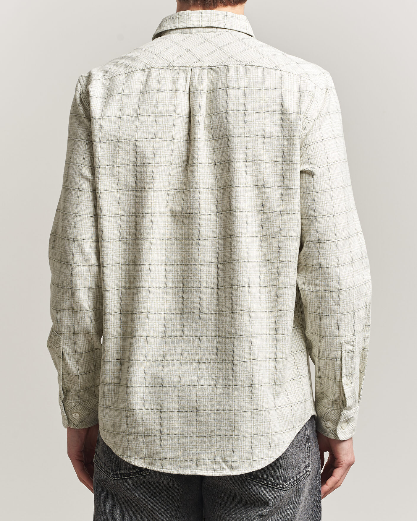Herr | Skjortor | Samsøe Samsøe | Liam Checked Cotton Shirt Off White