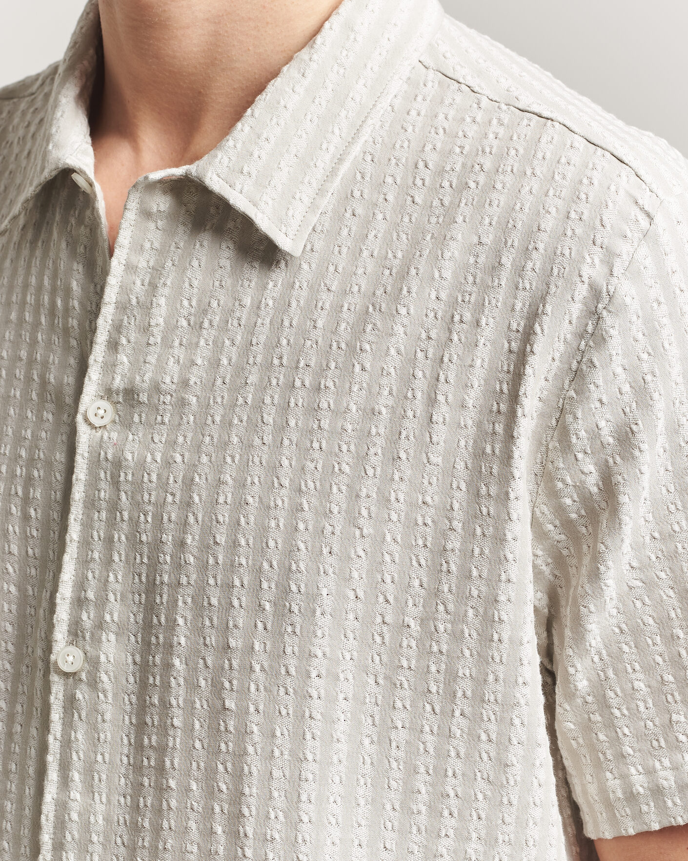 Herr | Skjortor | Samsøe Samsøe | Avan Structured Short Sleeve Shirt Moonstruck