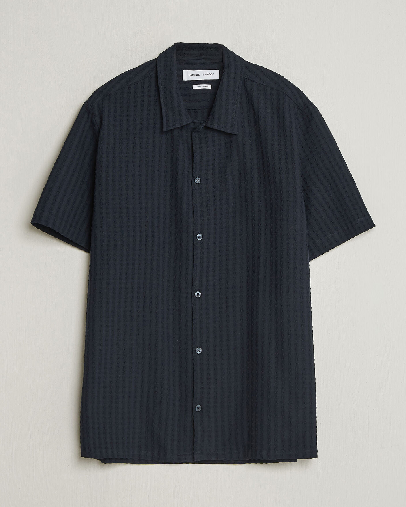 Herr | Skjortor | Samsøe Samsøe | Avan Structured Short Sleeve Shirt Salute Navy
