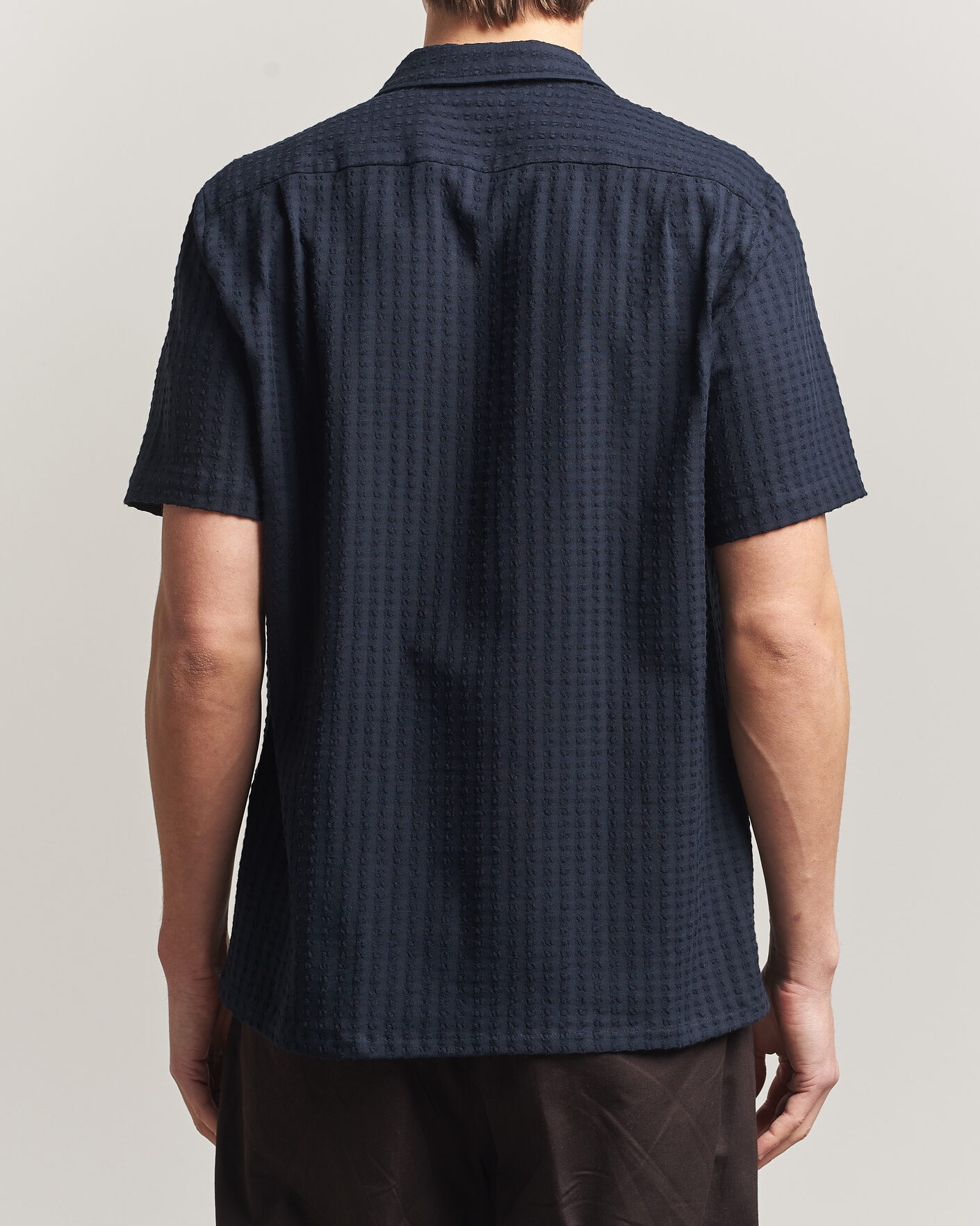 Herr | Skjortor | Samsøe Samsøe | Avan Structured Short Sleeve Shirt Salute Navy