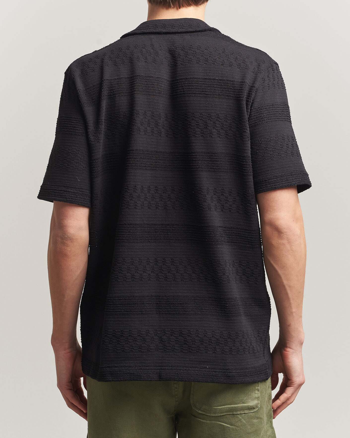 Herr | Skjortor | Samsøe Samsøe | Martin Knitted Short Sleeve Shirt Black