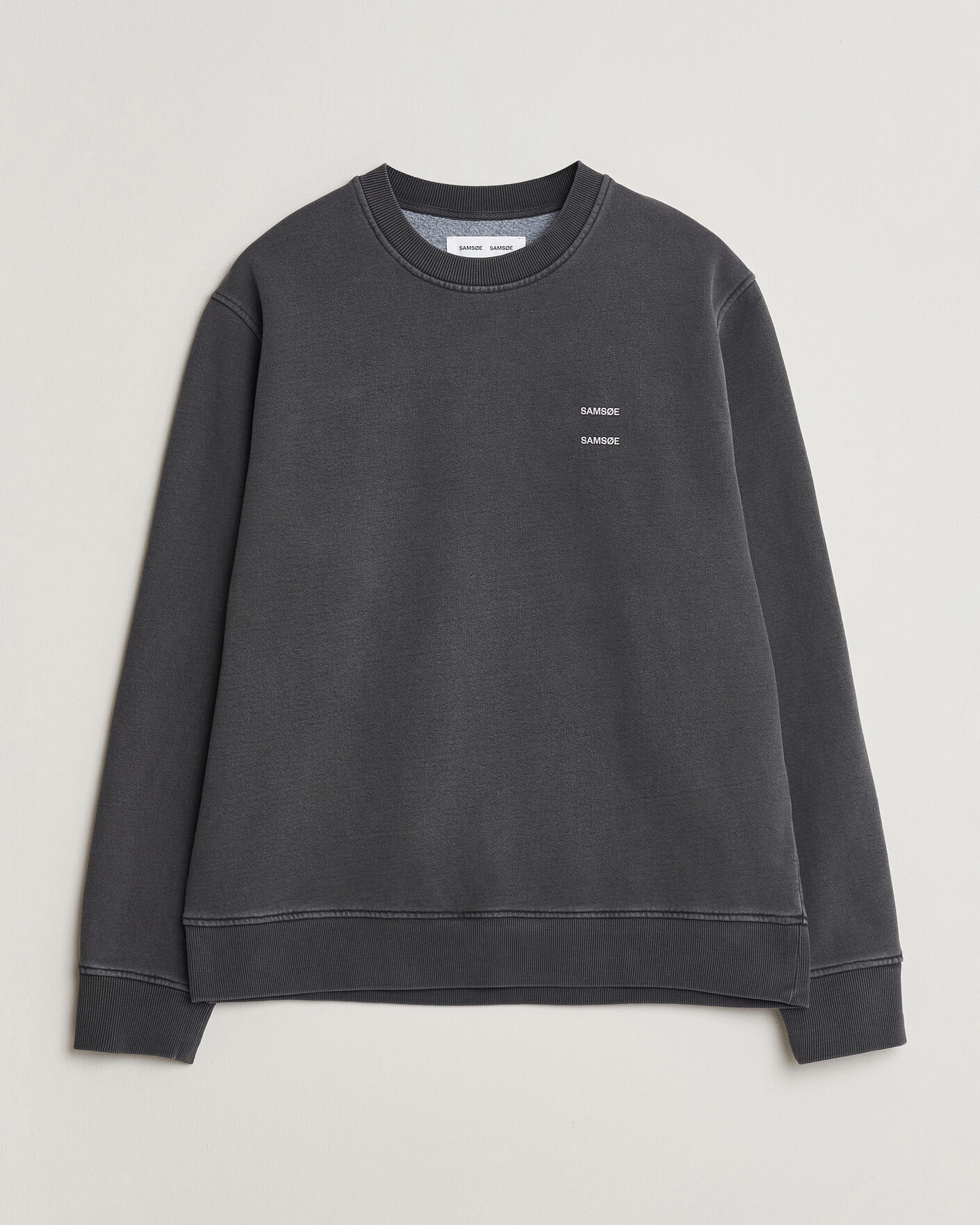 Herr | Tröjor | Samsøe Samsøe | Joel Washed Organic Cotton Sweatshirt Black